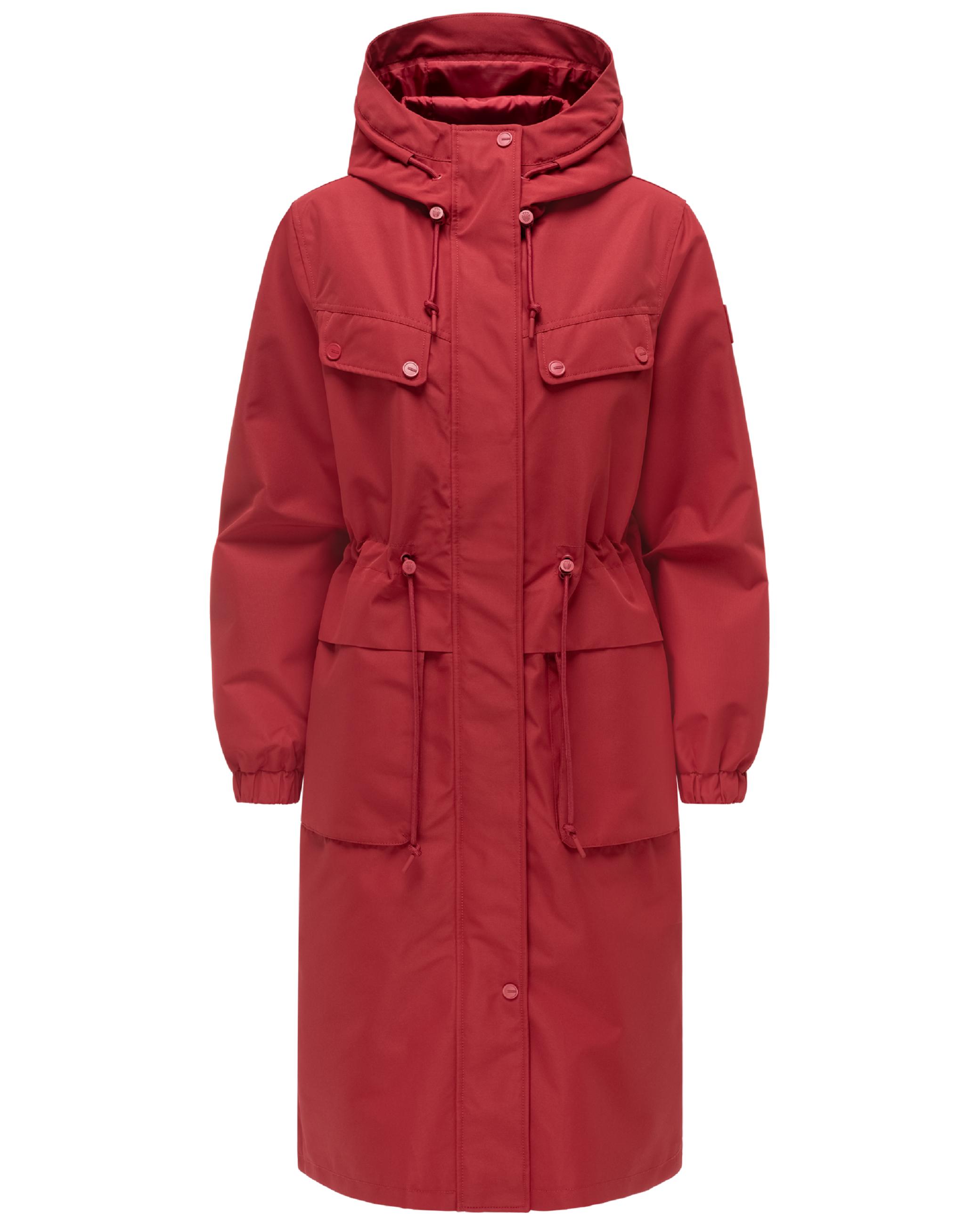 Leichter Oversize Übergangsmantel "Kirschwind 14" Velvet Red