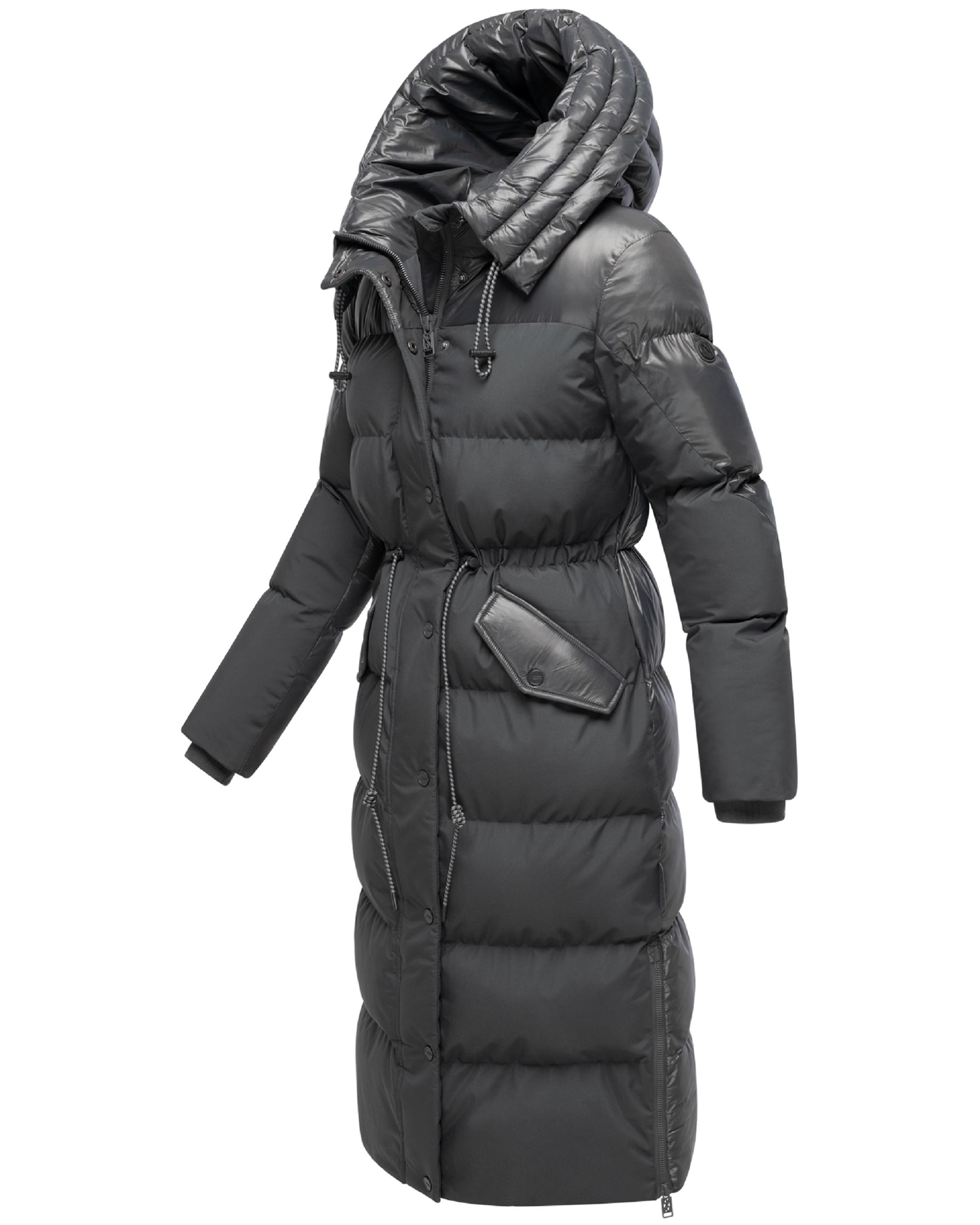 Warmer Steppmantel "Knusperherz 14" Anthracite