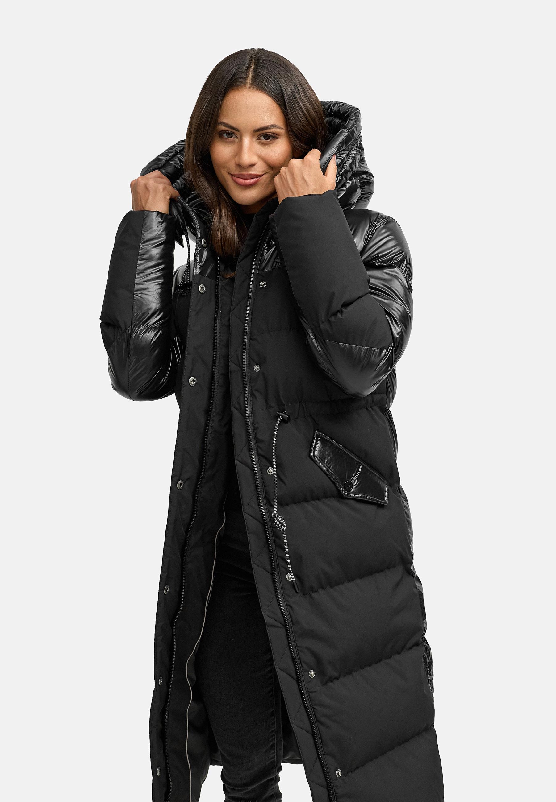 Warmer Steppmantel "Knusperherz 14" Black