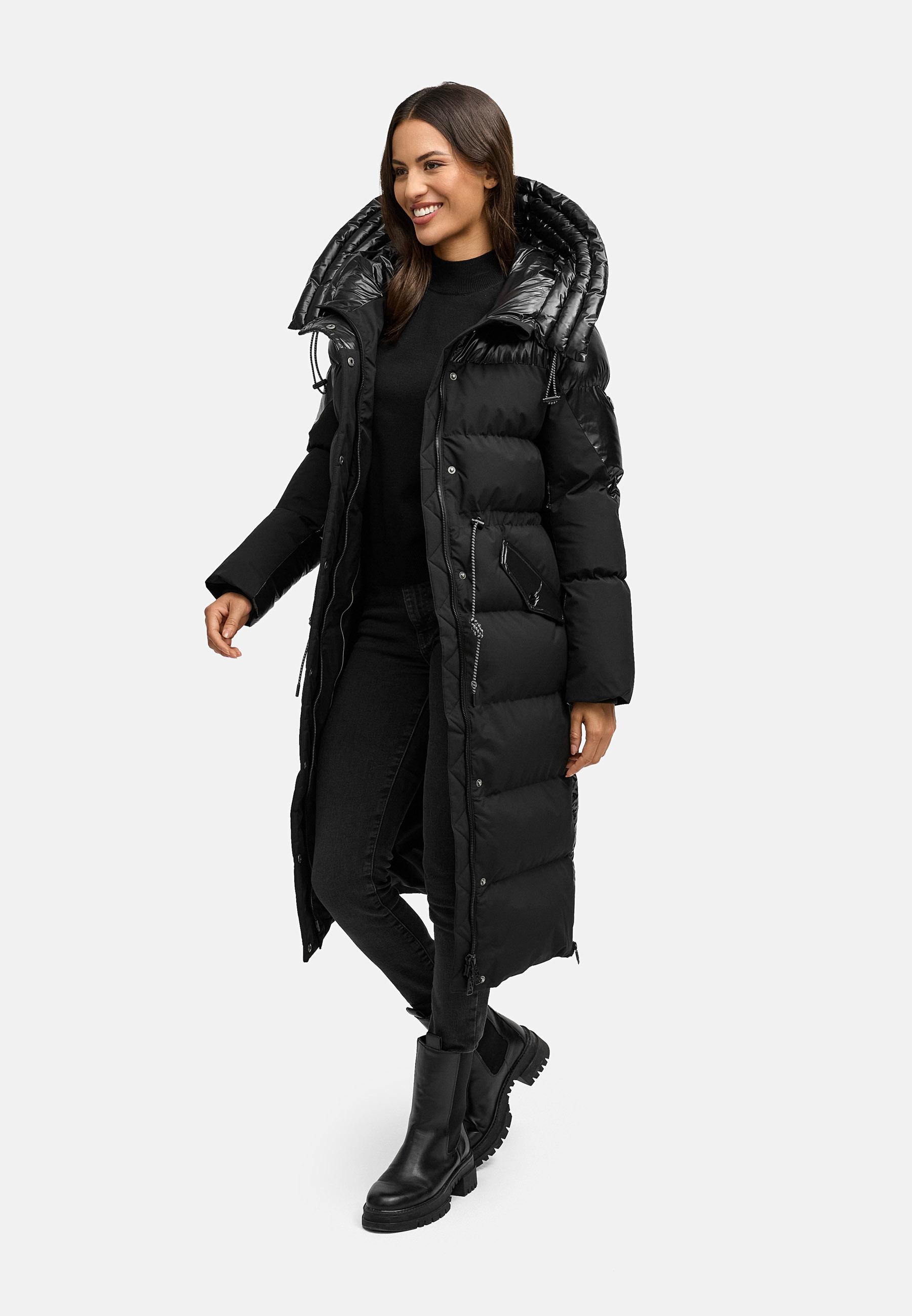 Warmer Steppmantel "Knusperherz 14" Black