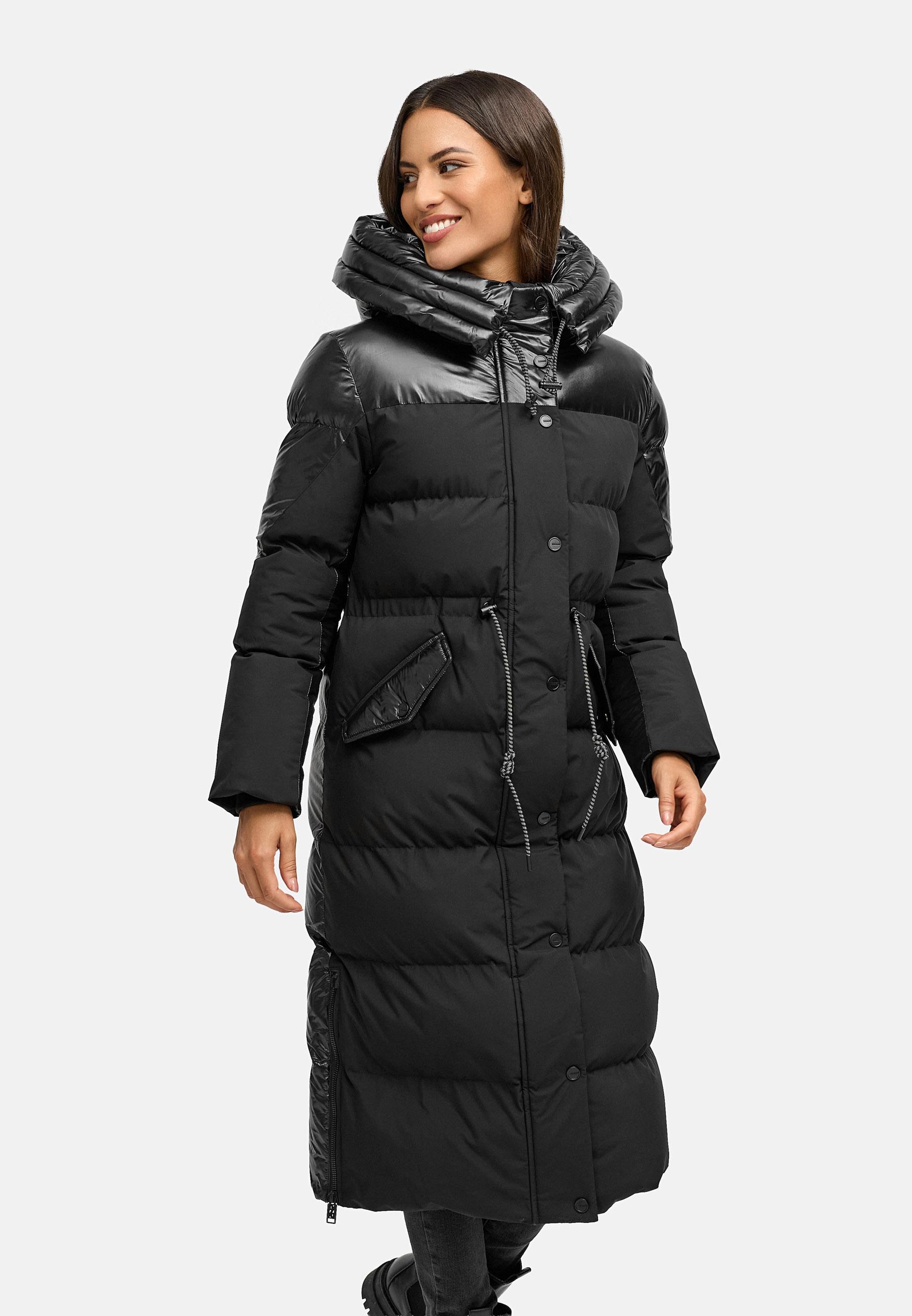 Warmer Steppmantel "Knusperherz 14" Black