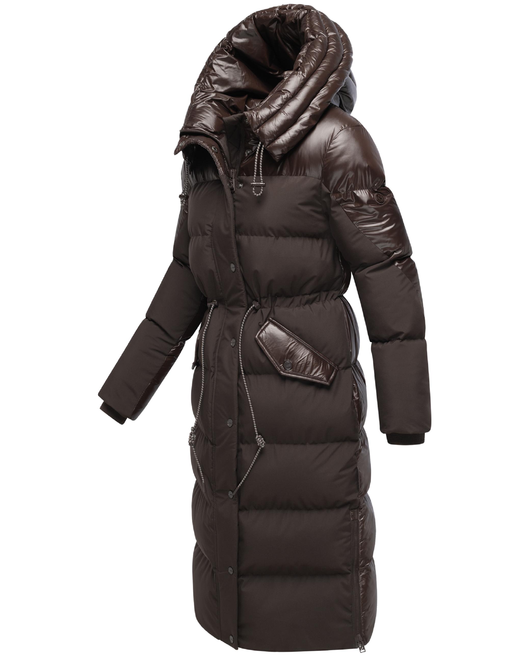 Warmer Steppmantel "Knusperherz 14" Choco