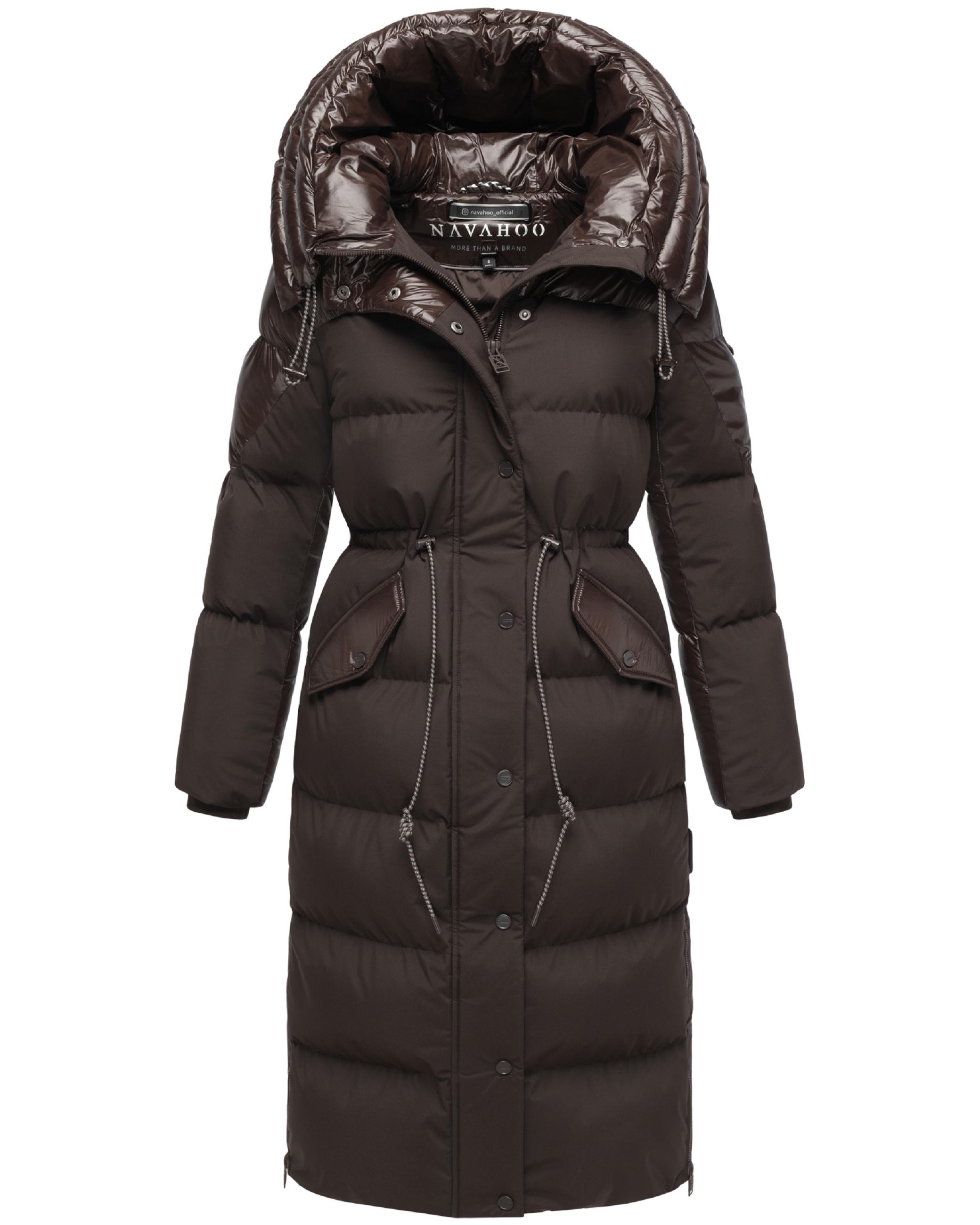 Warmer Steppmantel "Knusperherz 14" Choco