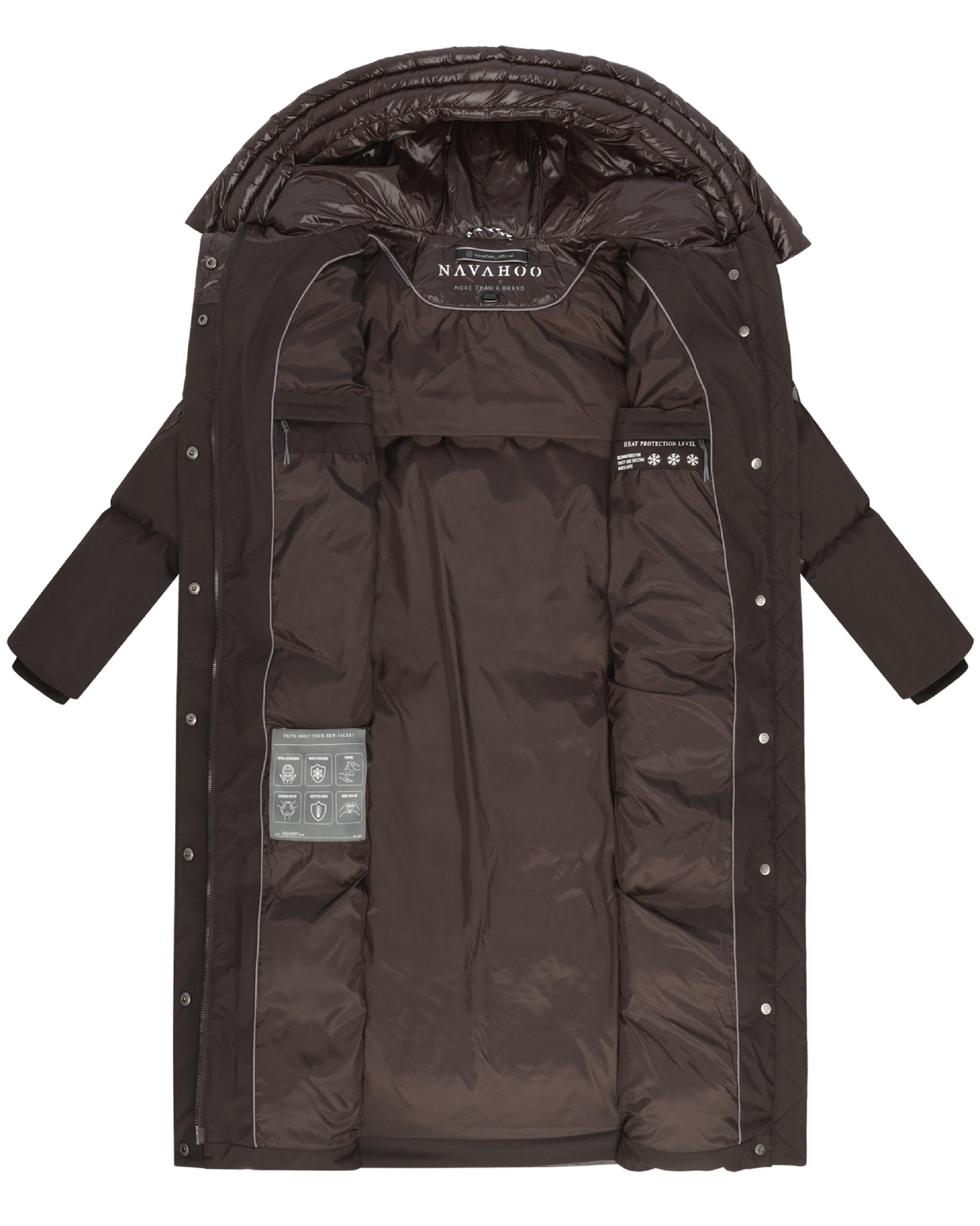Warmer Steppmantel "Knusperherz 14" Choco