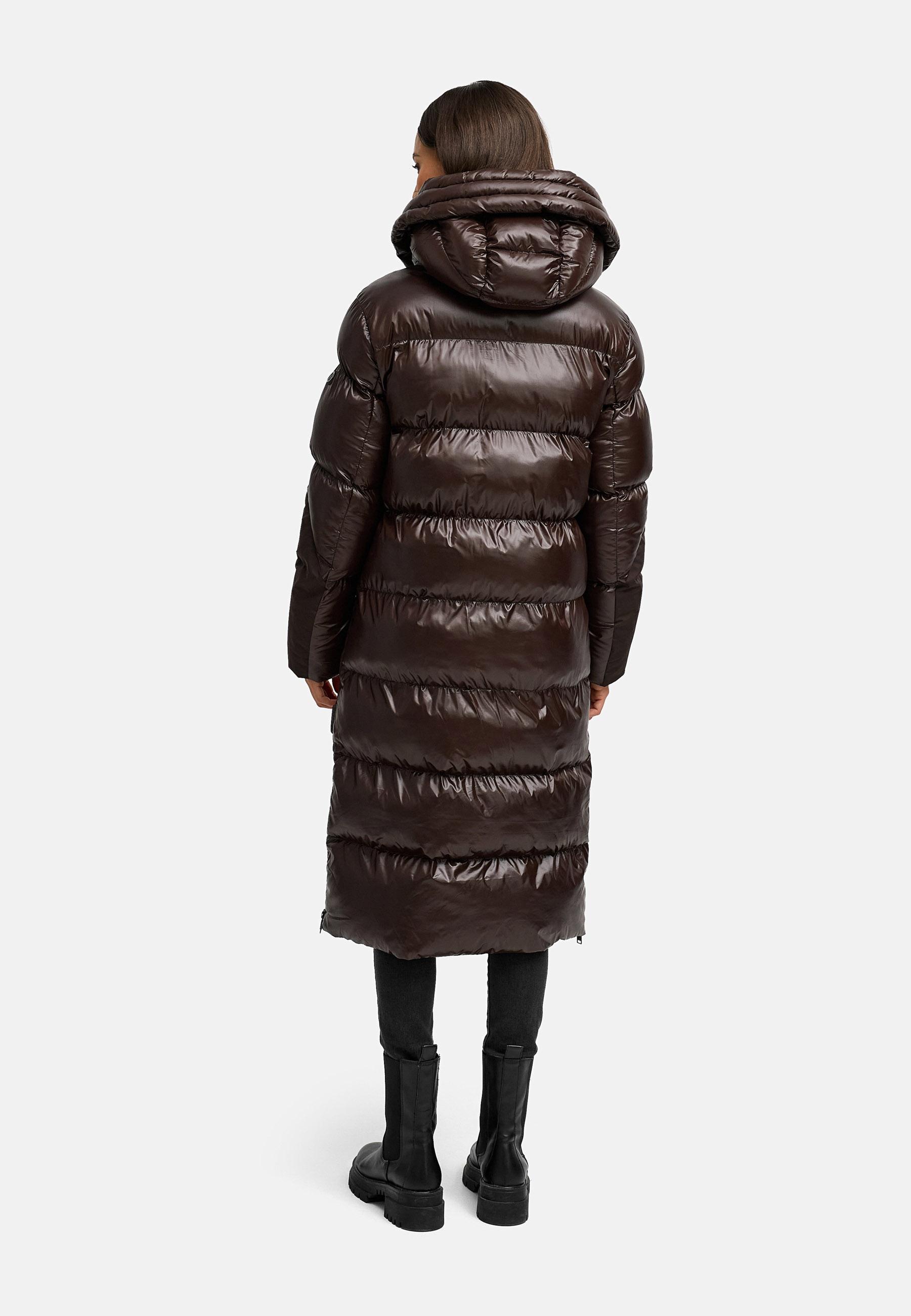 Warmer Steppmantel "Knusperherz 14" Choco