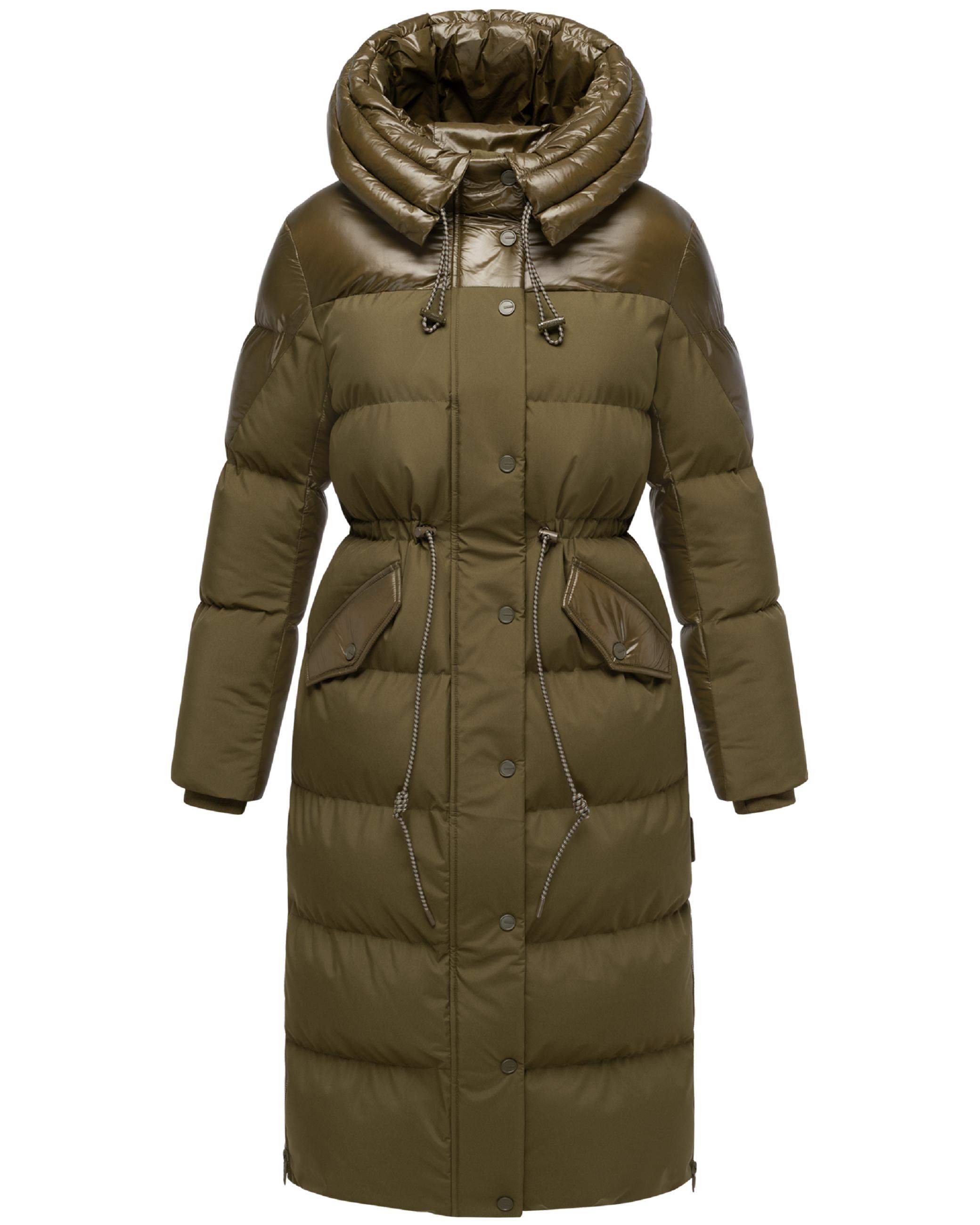Warmer Steppmantel "Knusperherz 14" Khaki
