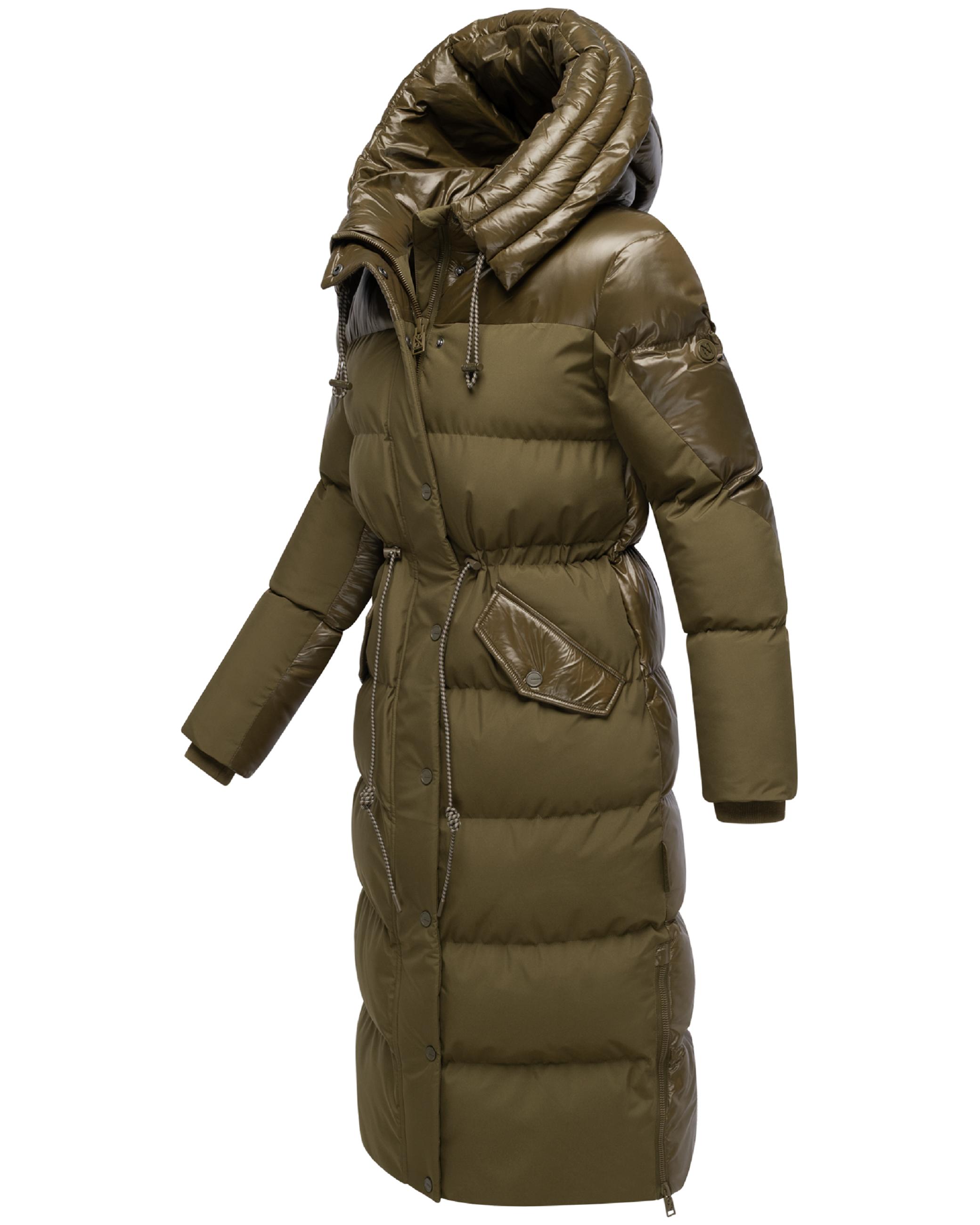 Warmer Steppmantel "Knusperherz 14" Khaki