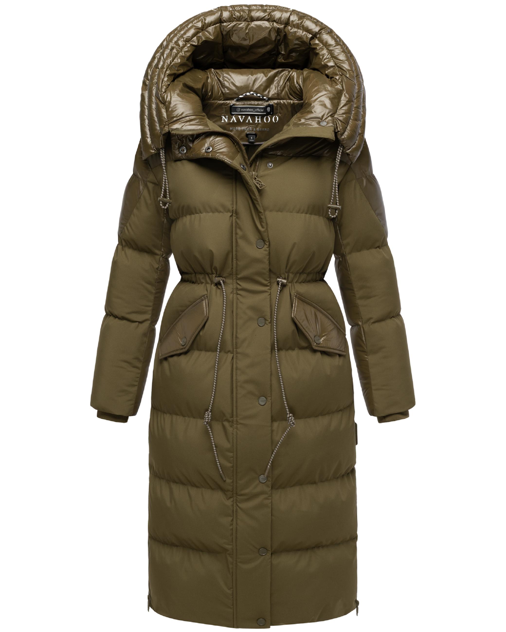 Warmer Steppmantel "Knusperherz 14" Khaki