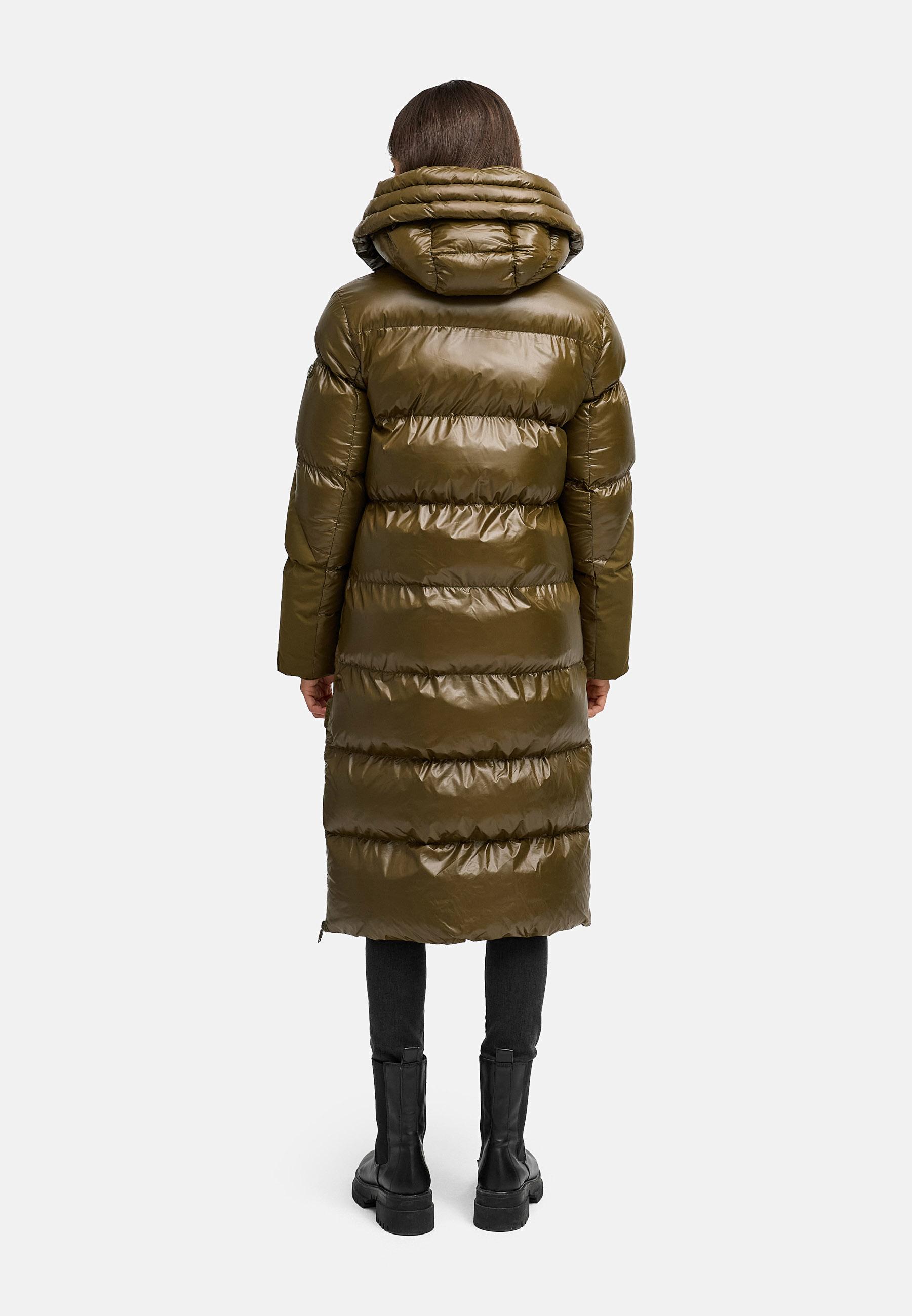 Warmer Steppmantel "Knusperherz 14" Khaki