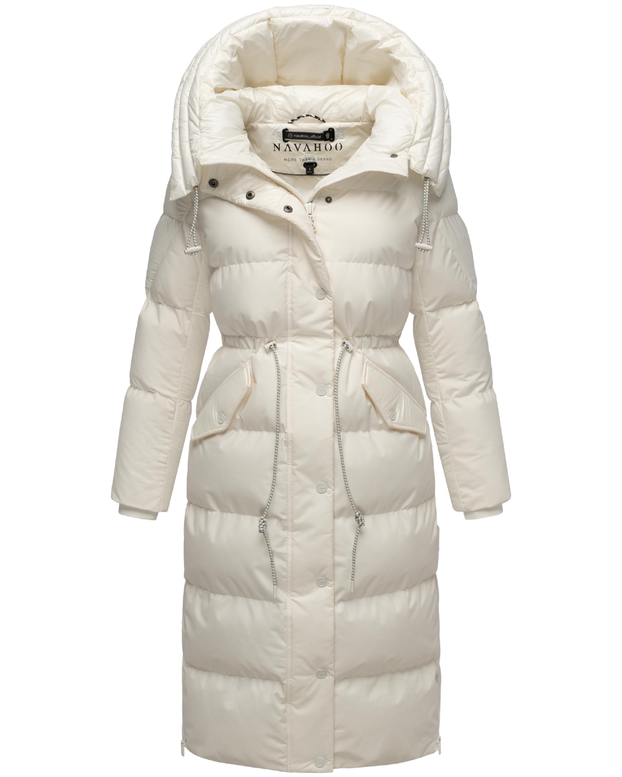 Warmer Steppmantel "Knusperherz 14" Offwhite