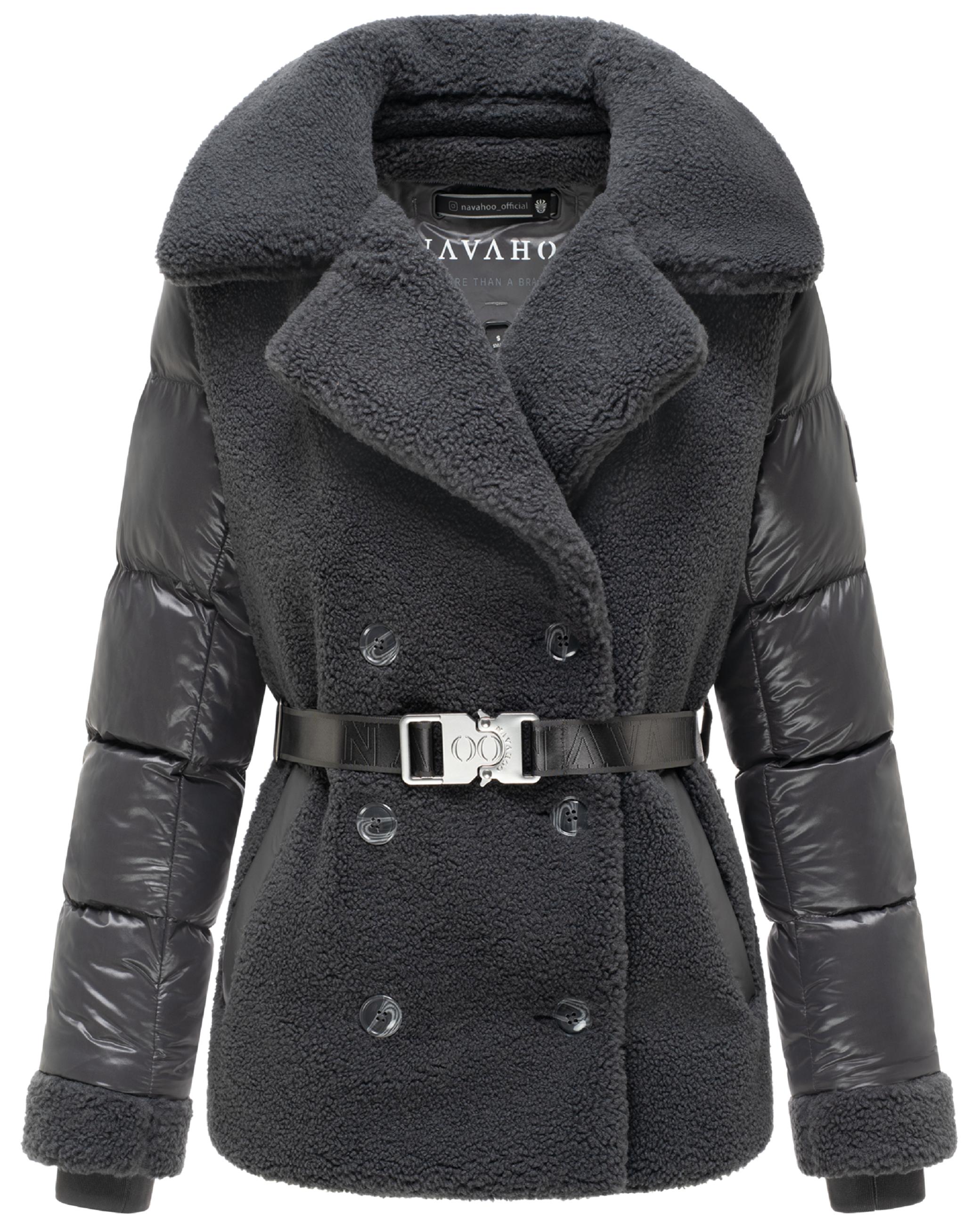 Gesteppte Teddyjacke "Kuschelhäschen 14" Anthracite