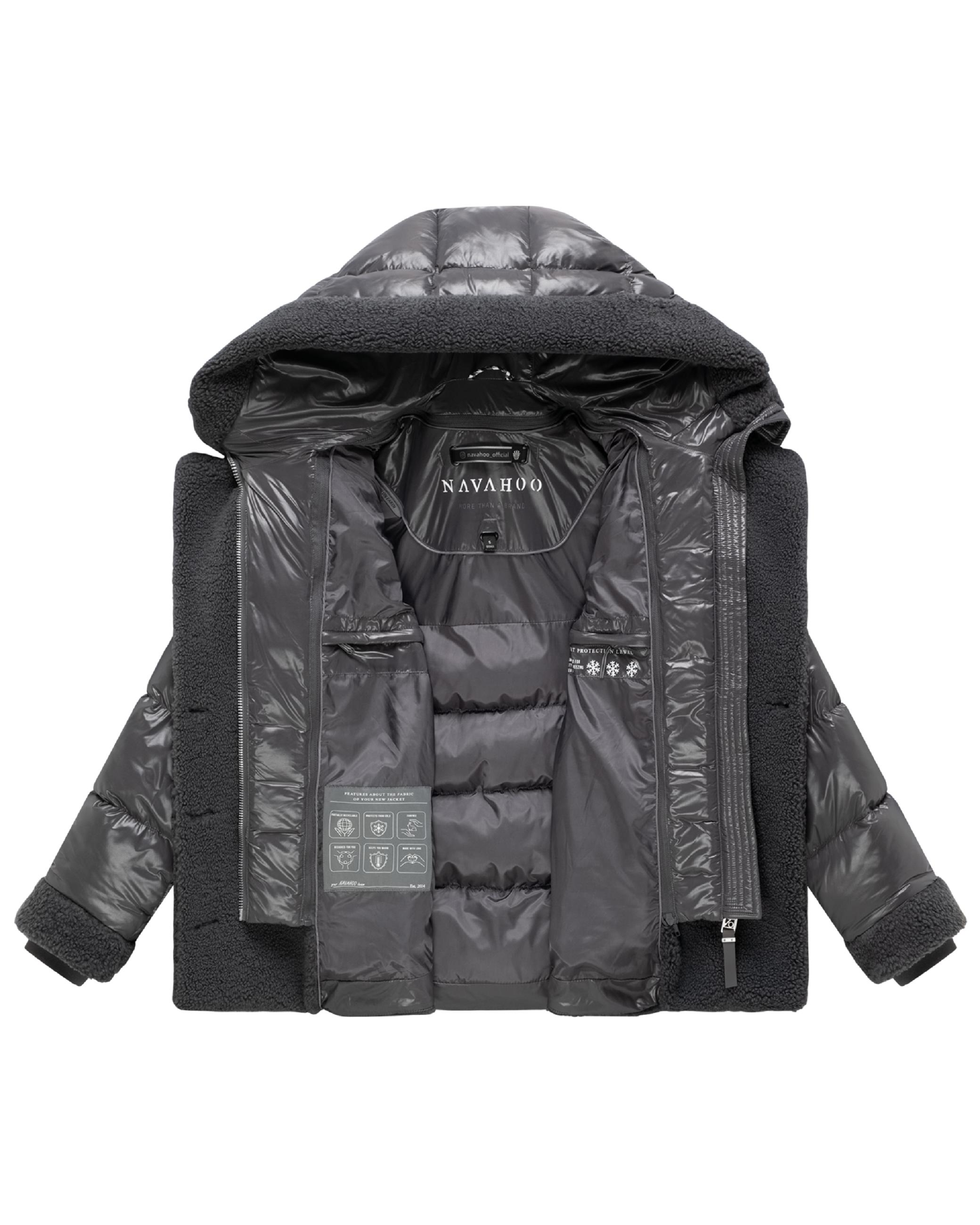 Gesteppte Teddyjacke "Kuschelhäschen 14" Anthracite