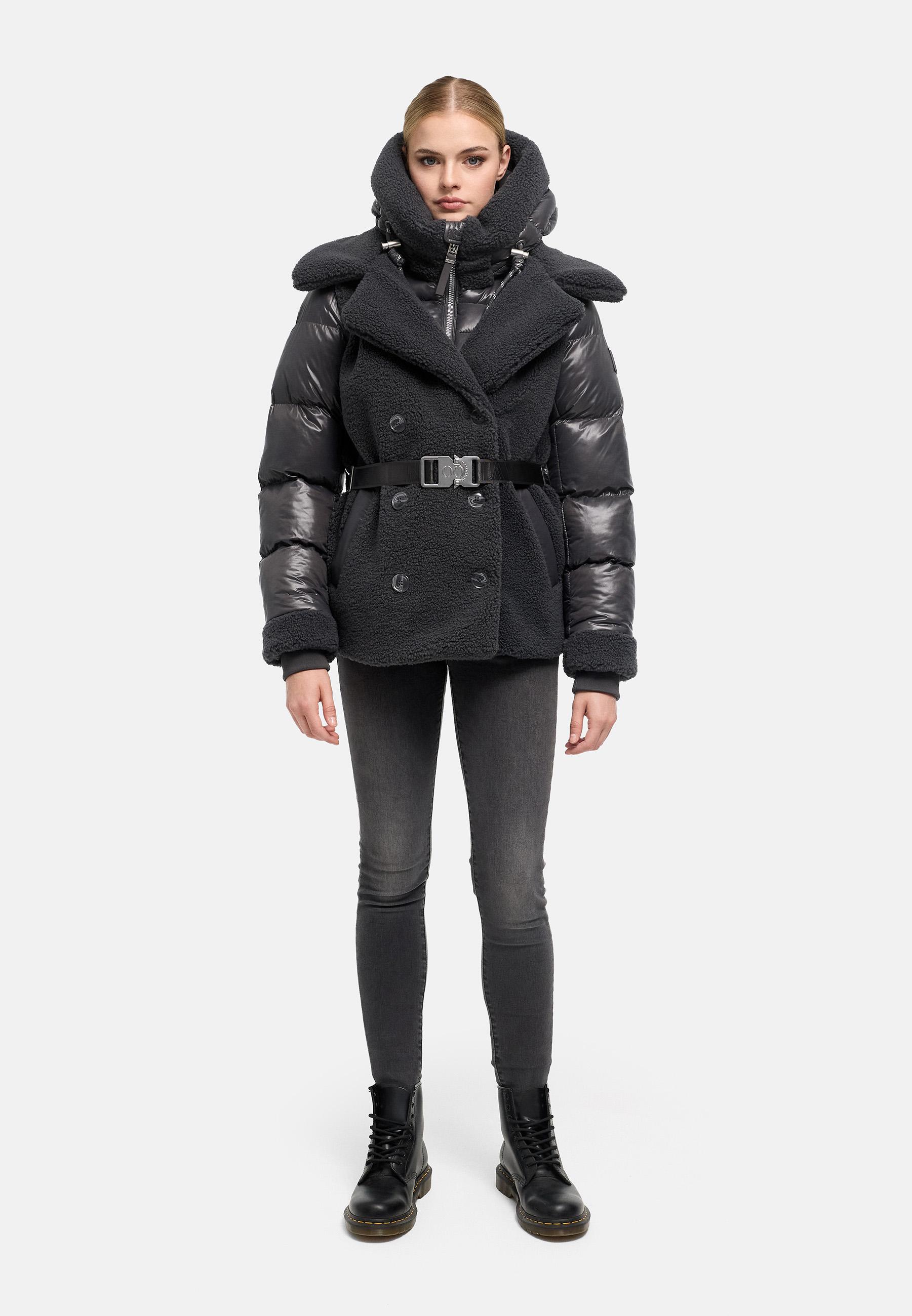 Gesteppte Teddyjacke "Kuschelhäschen 14" Anthracite
