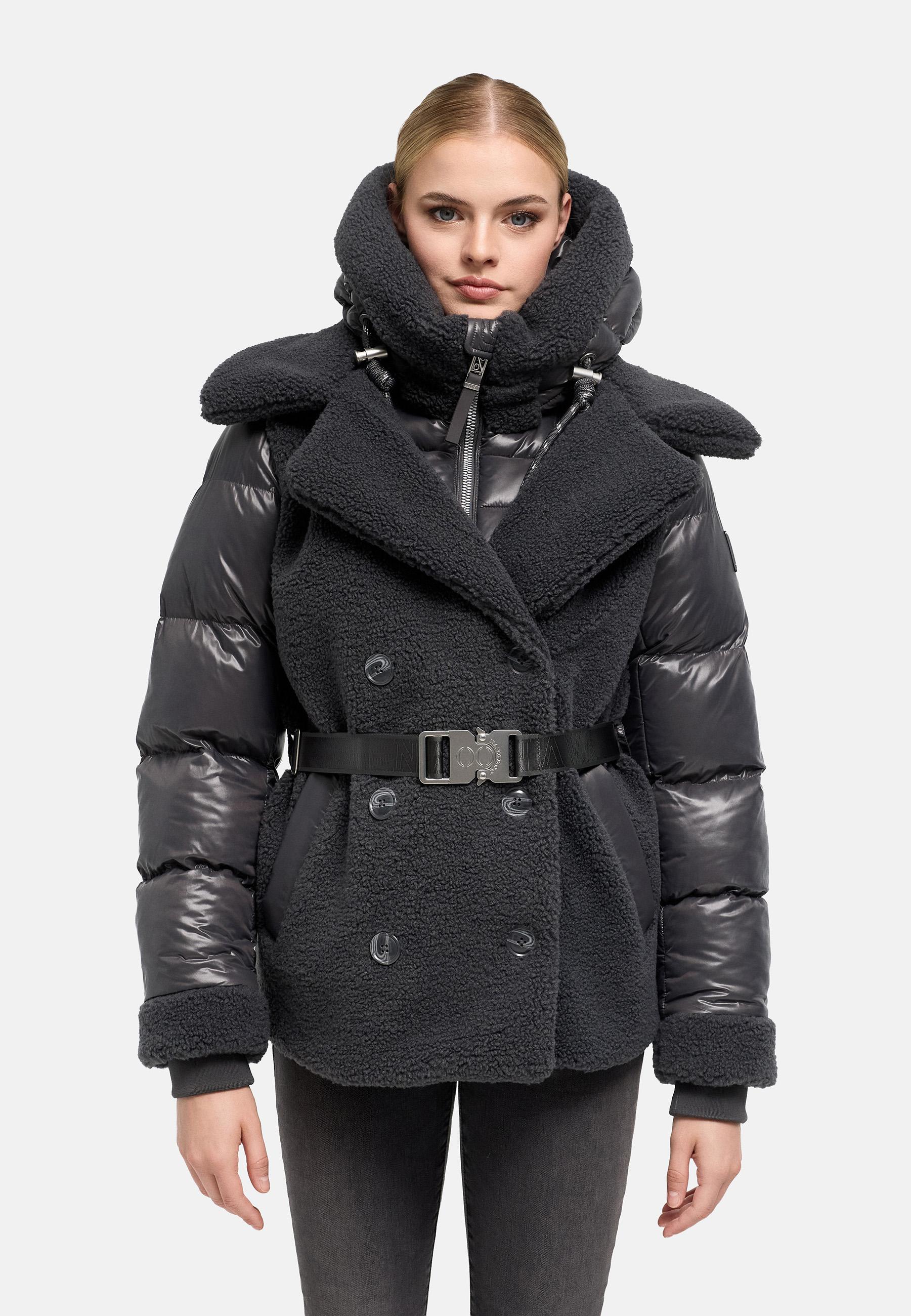 Gesteppte Teddyjacke "Kuschelhäschen 14" Anthracite