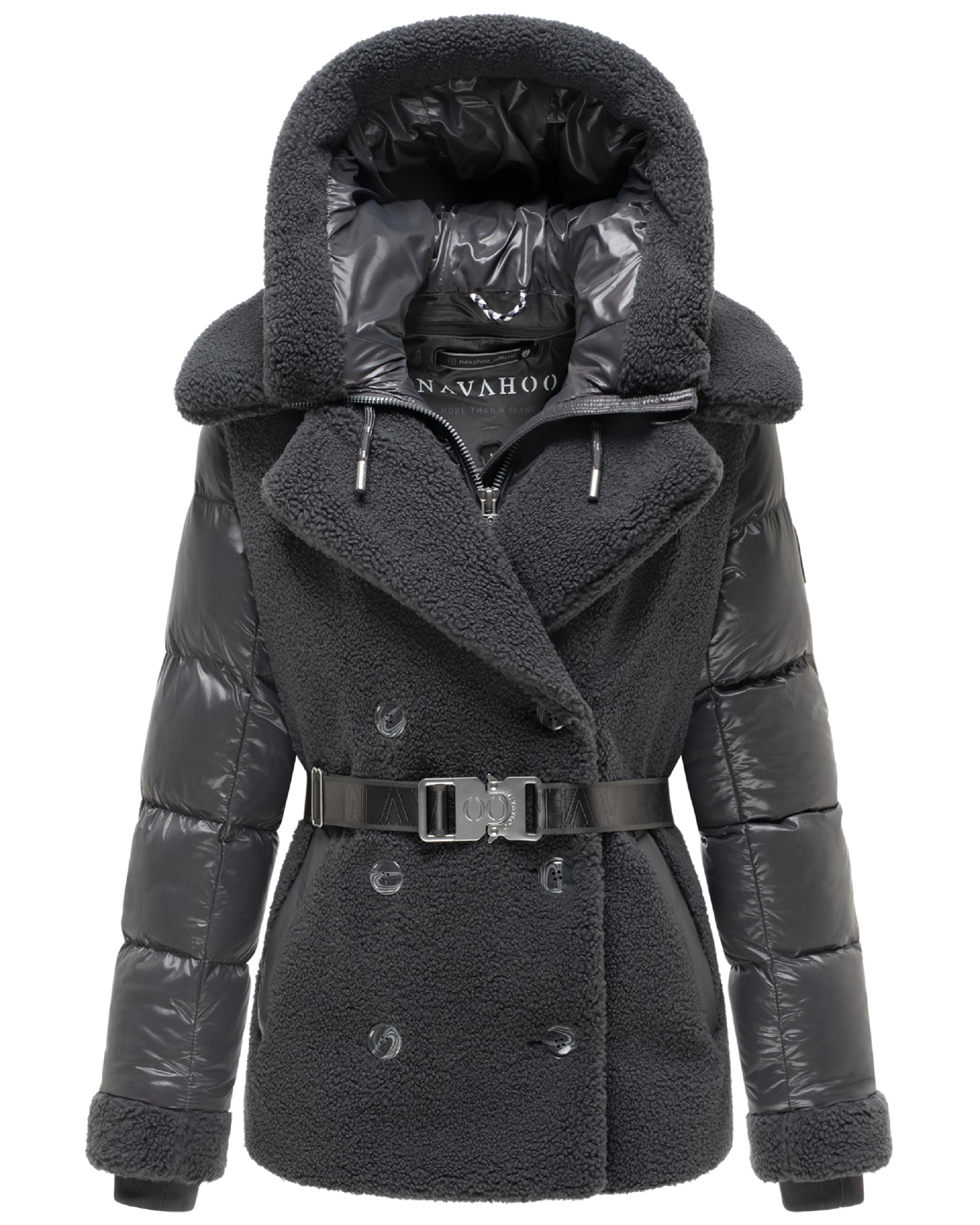 Gesteppte Teddyjacke "Kuschelhäschen 14" Anthracite