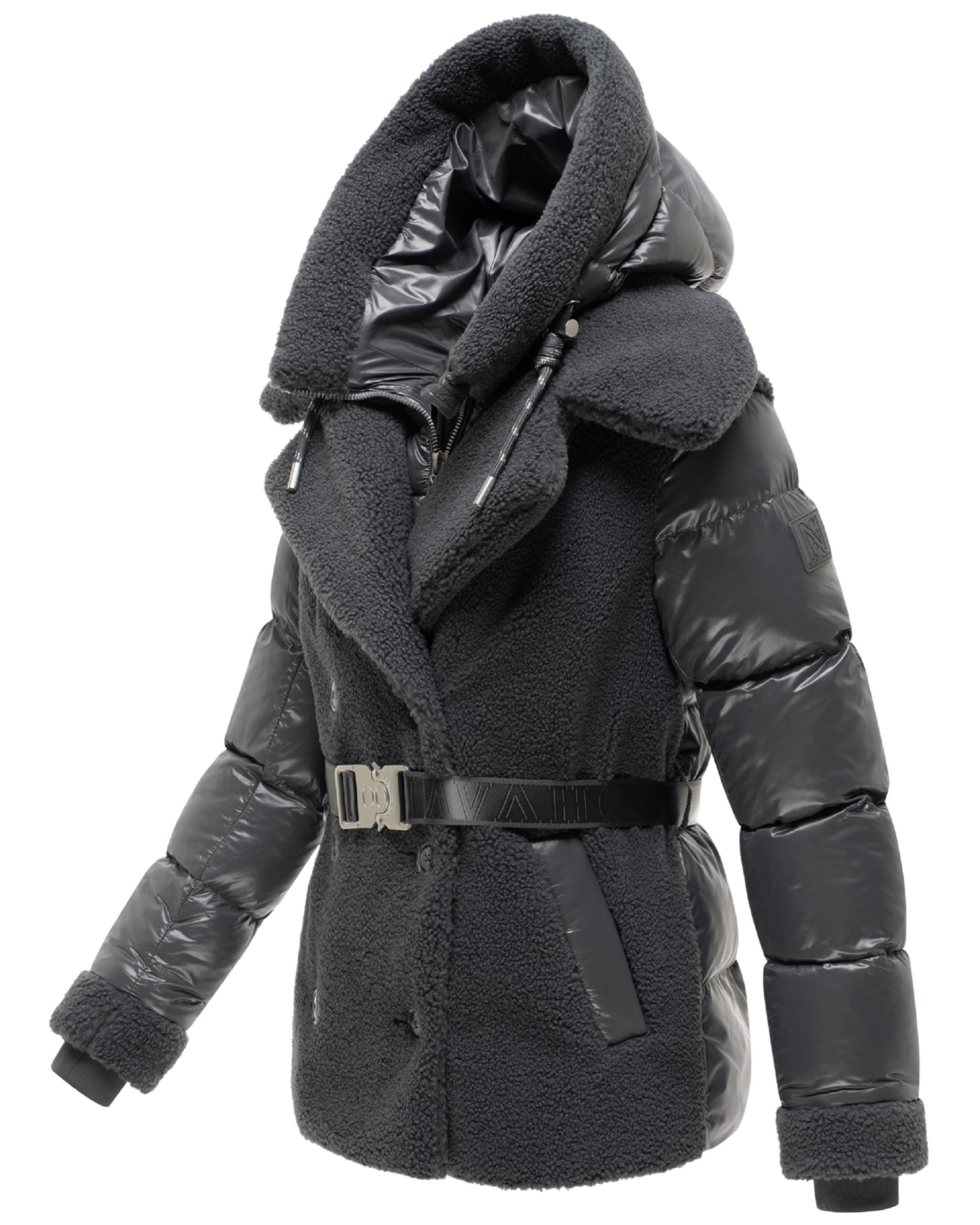Gesteppte Teddyjacke "Kuschelhäschen 14" Anthracite