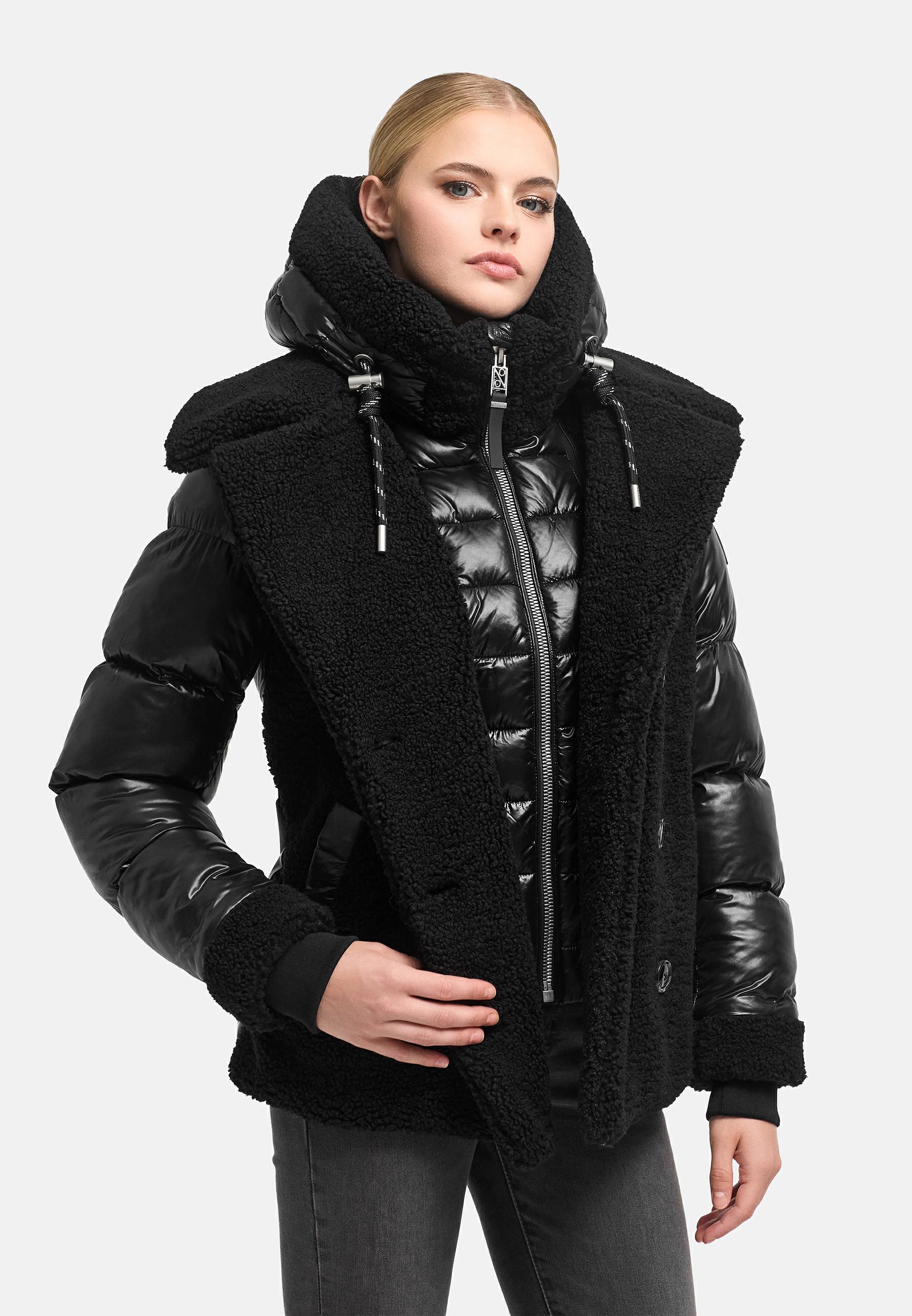 Gesteppte Teddyjacke "Kuschelhäschen 14" Black