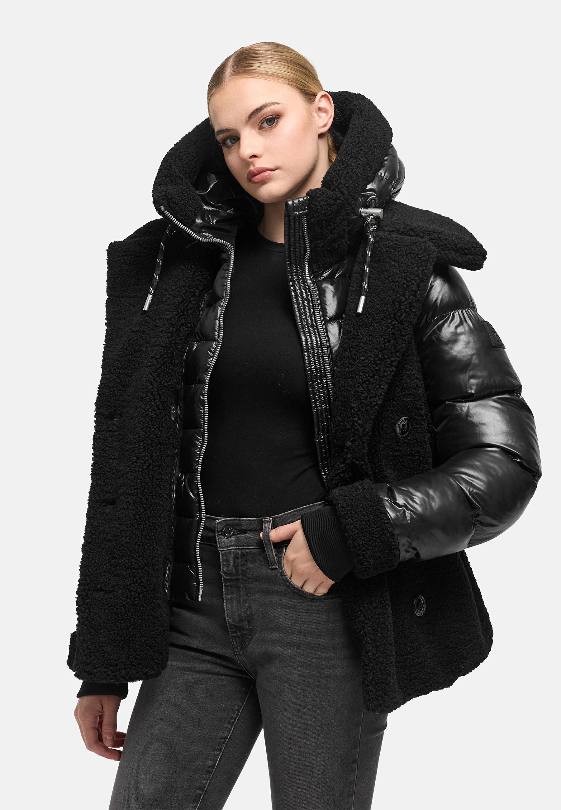 Gesteppte Teddyjacke "Kuschelhäschen 14" Black