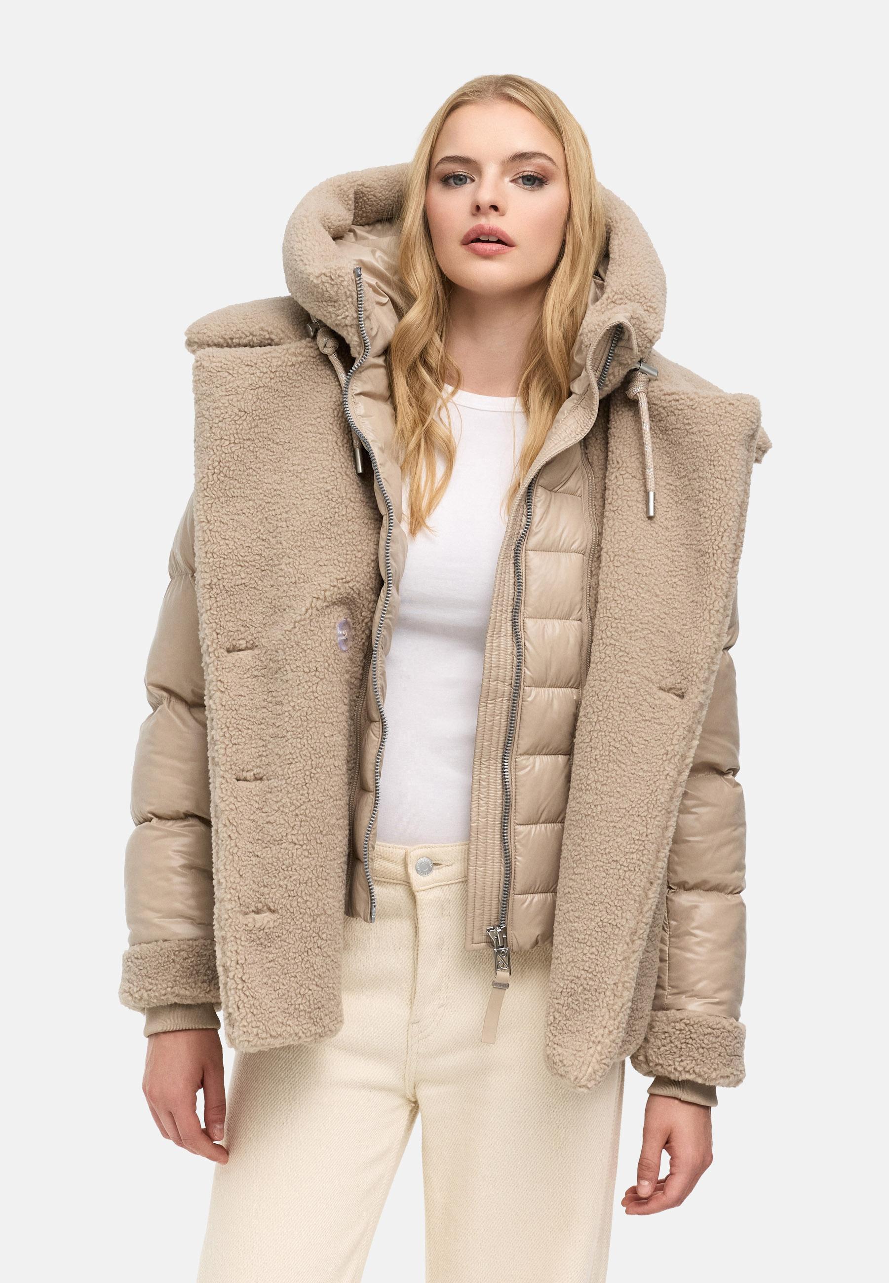 Gesteppte Teddyjacke "Kuschelhäschen 14" Light Taupe