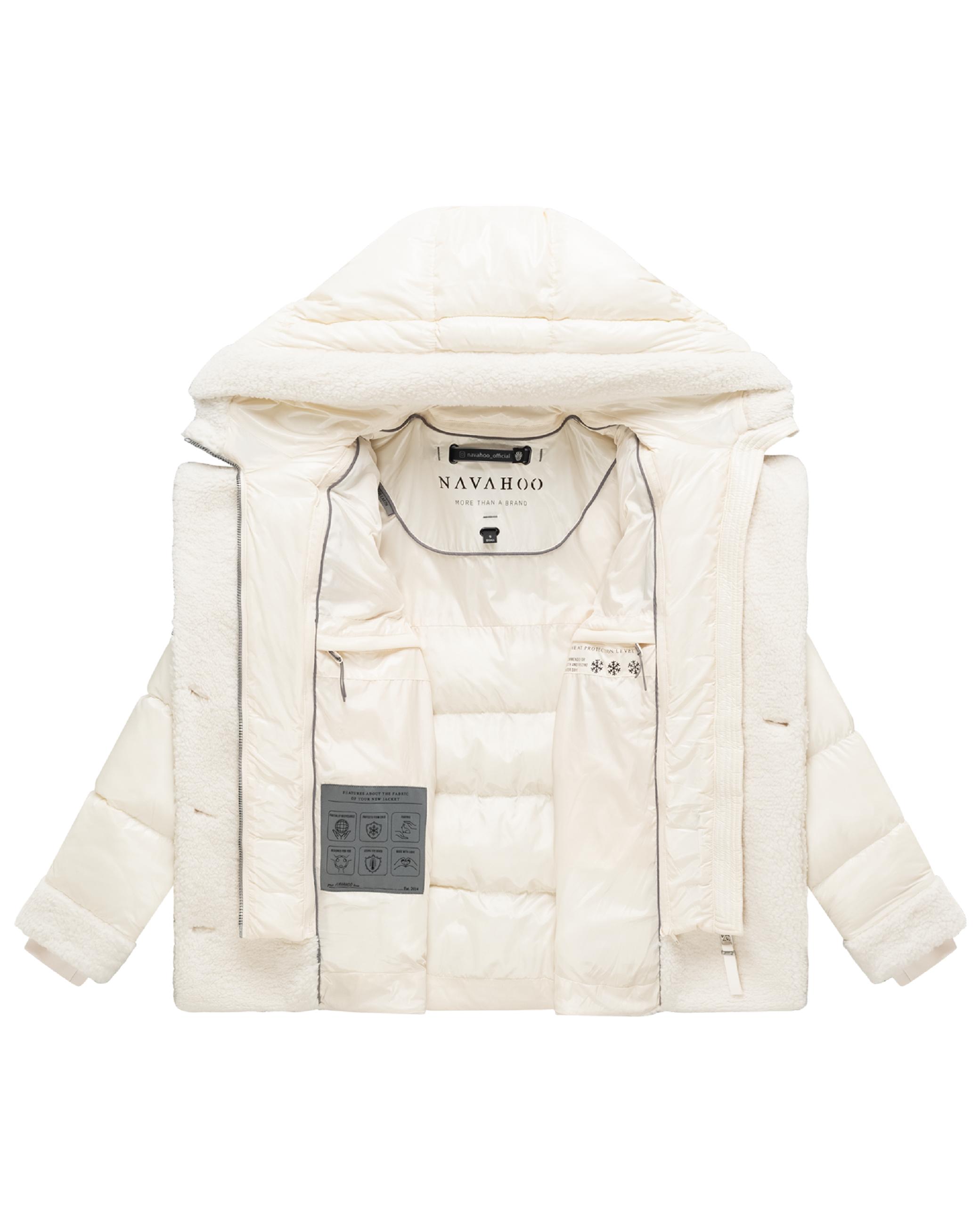 Gesteppte Teddyjacke "Kuschelhäschen 14" Off White