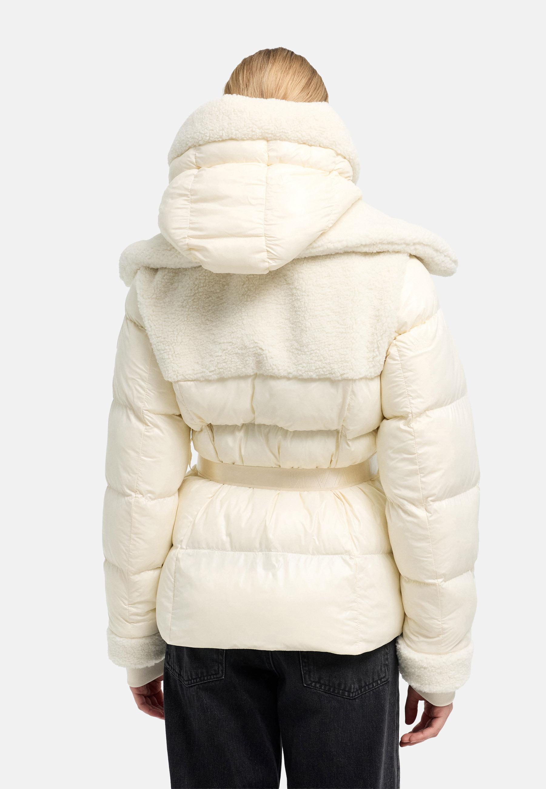 Gesteppte Teddyjacke "Kuschelhäschen 14" Off White