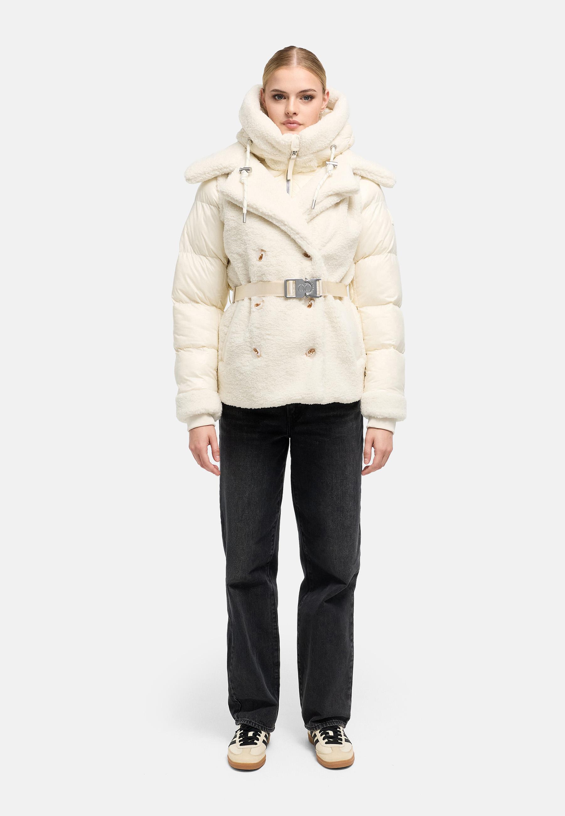 Gesteppte Teddyjacke "Kuschelhäschen 14" Off White
