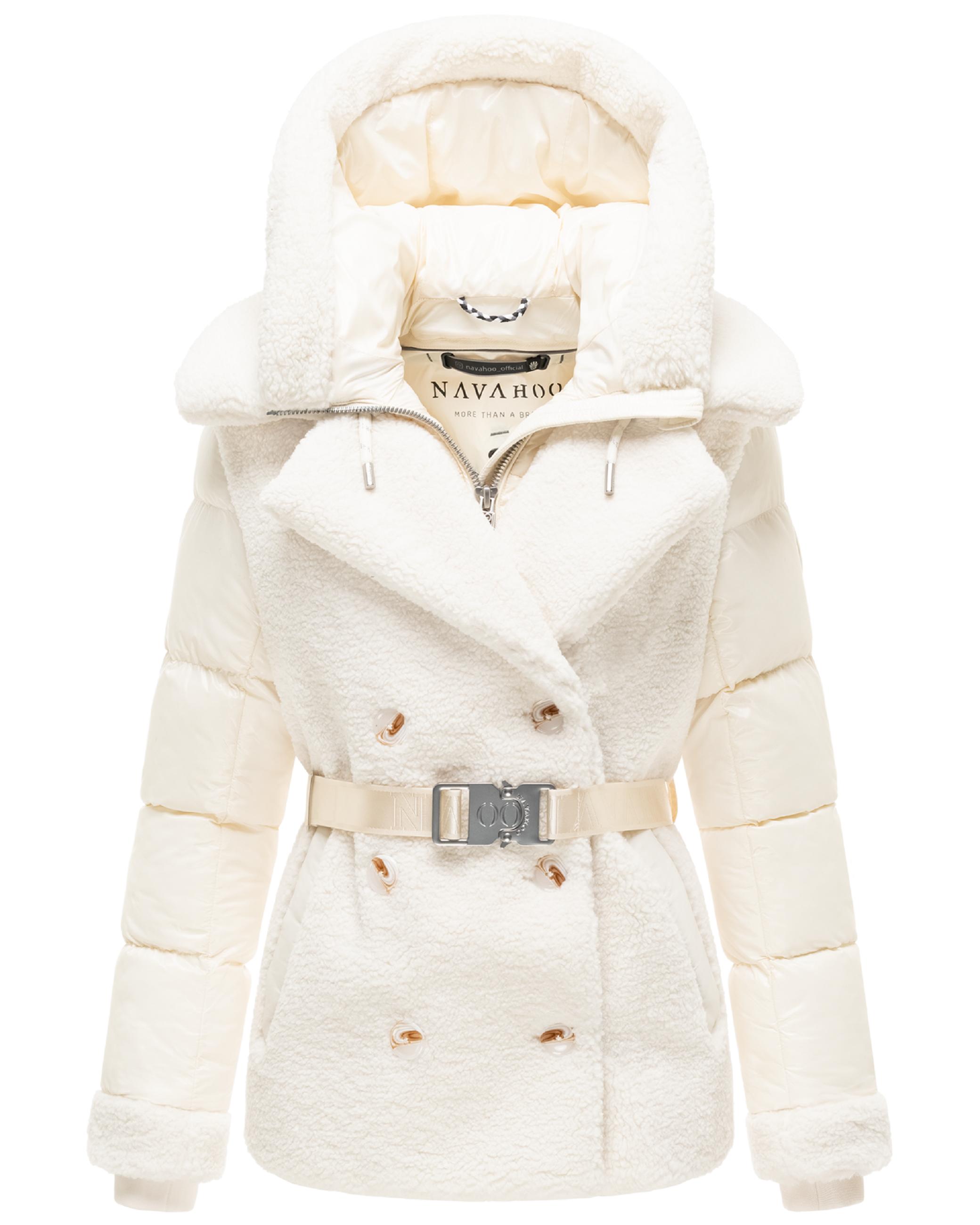 Gesteppte Teddyjacke "Kuschelhäschen 14" Off White