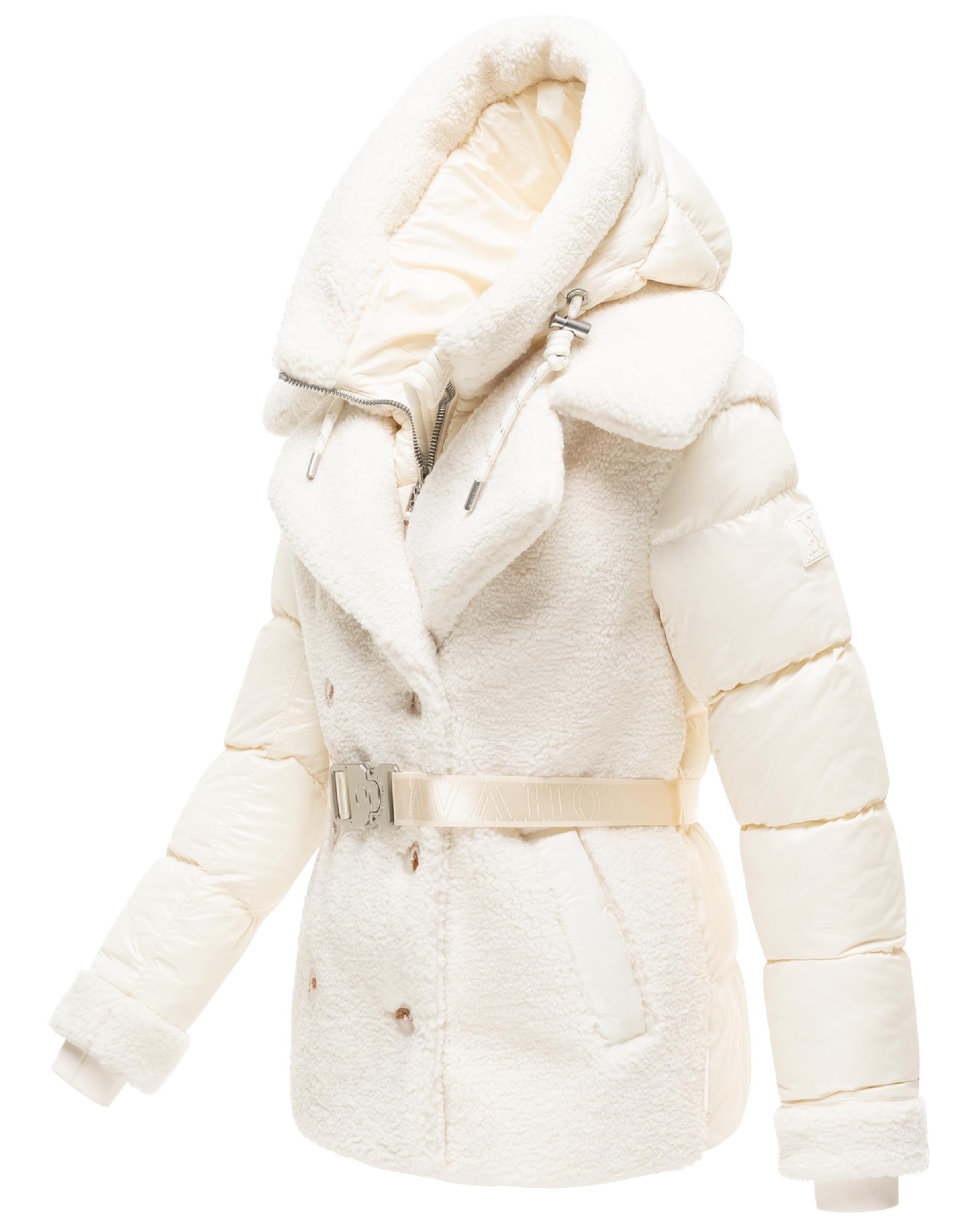Gesteppte Teddyjacke "Kuschelhäschen 14" Off White
