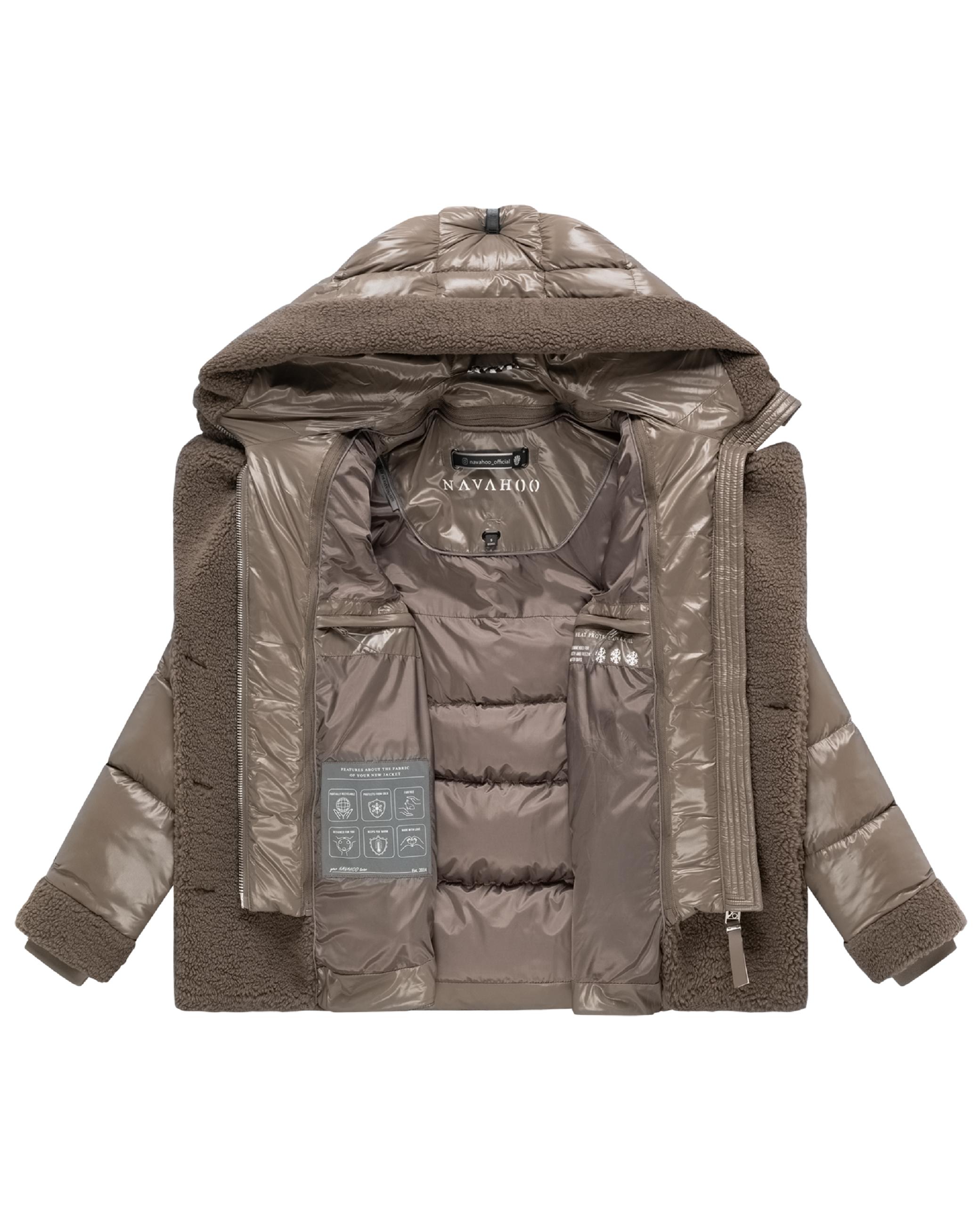 Gesteppte Teddyjacke "Kuschelhäschen 14" Stone Brown