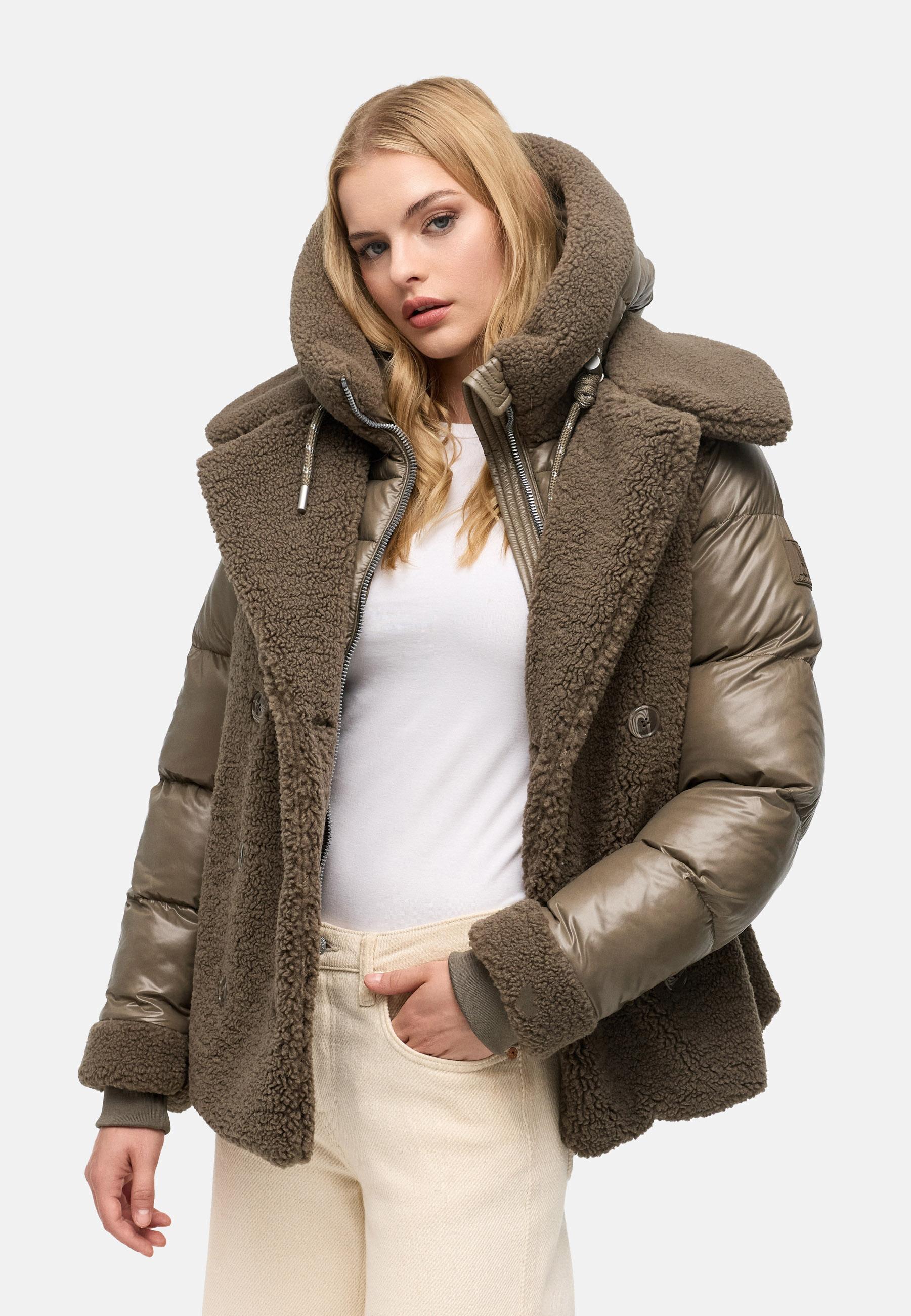 Gesteppte Teddyjacke "Kuschelhäschen 14" Stone Brown