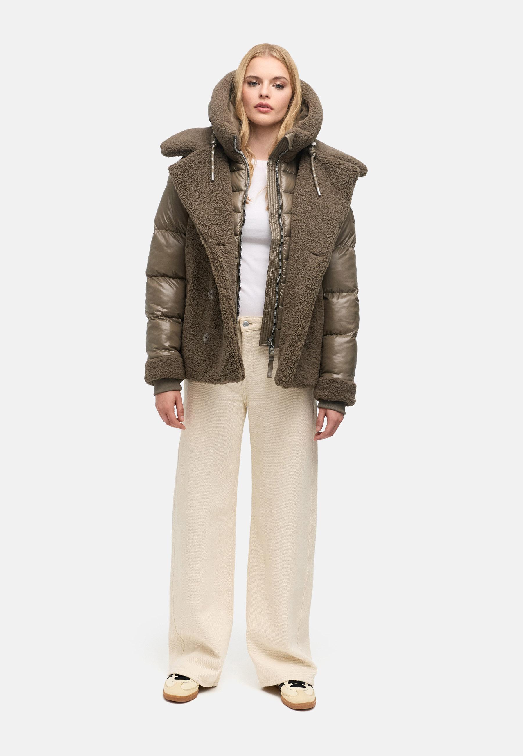 Gesteppte Teddyjacke "Kuschelhäschen 14" Stone Brown