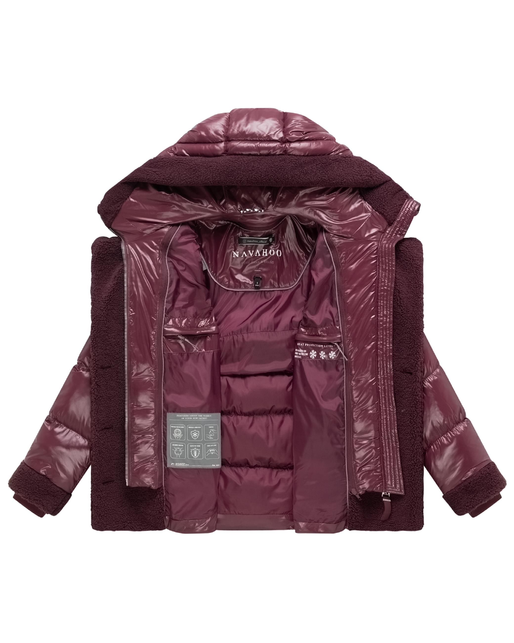 Gesteppte Teddyjacke "Kuschelhäschen 14" Wine