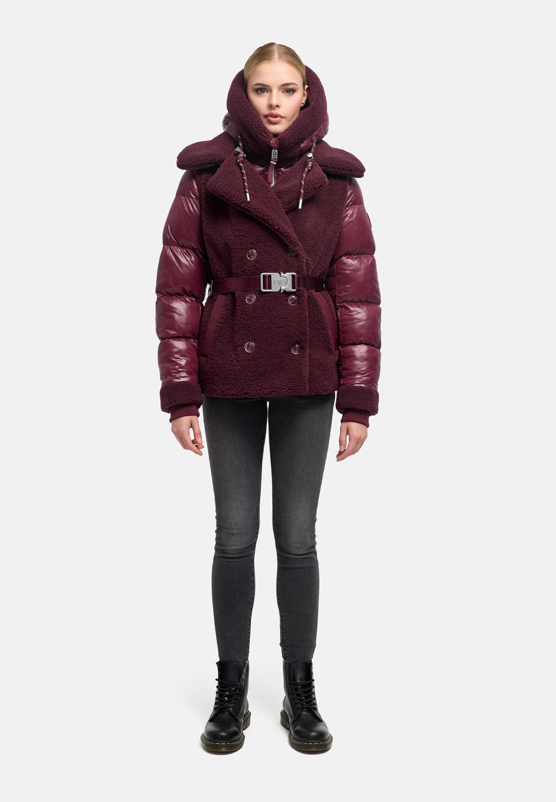 Gesteppte Teddyjacke "Kuschelhäschen 14" Wine