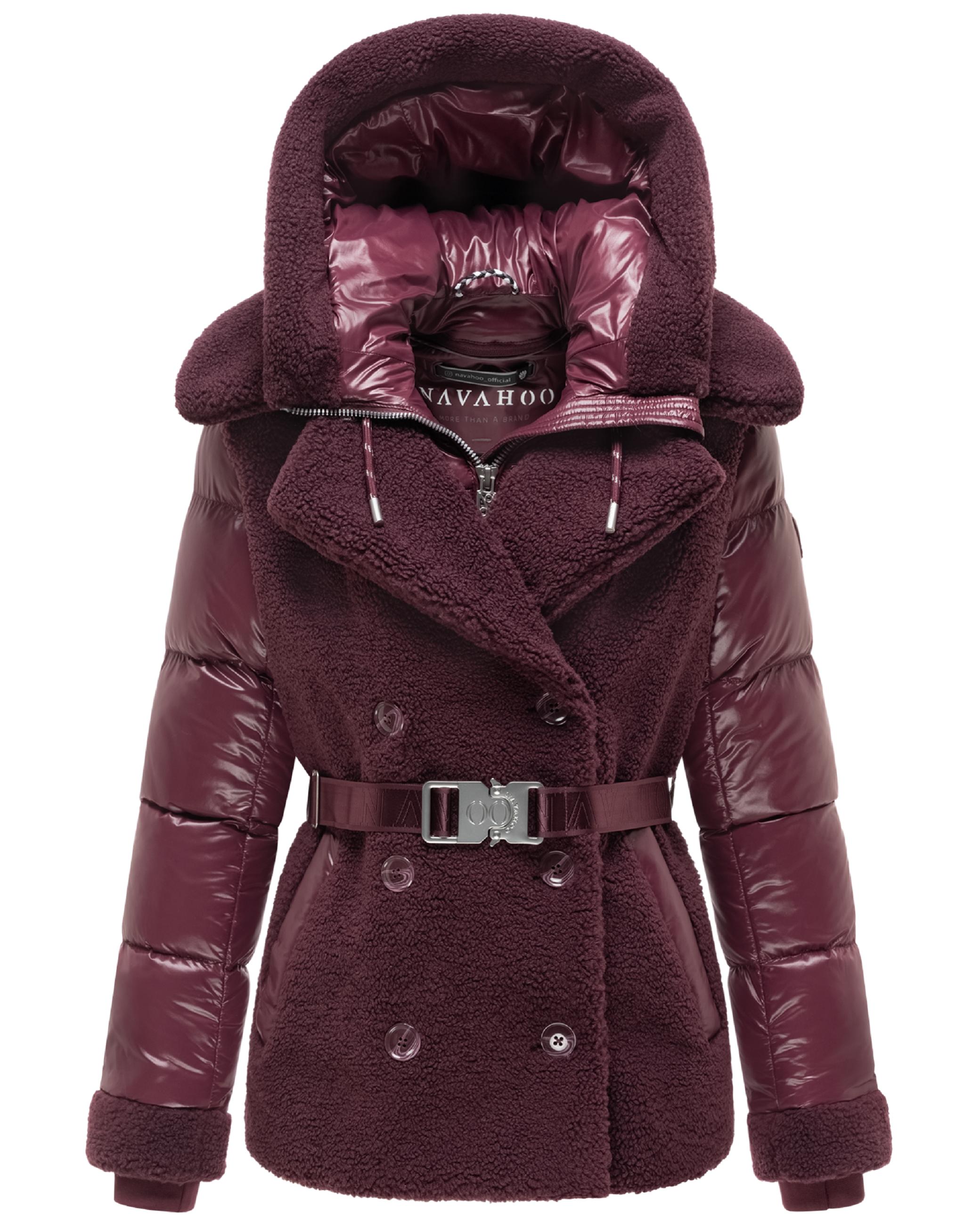 Gesteppte Teddyjacke "Kuschelhäschen 14" Wine