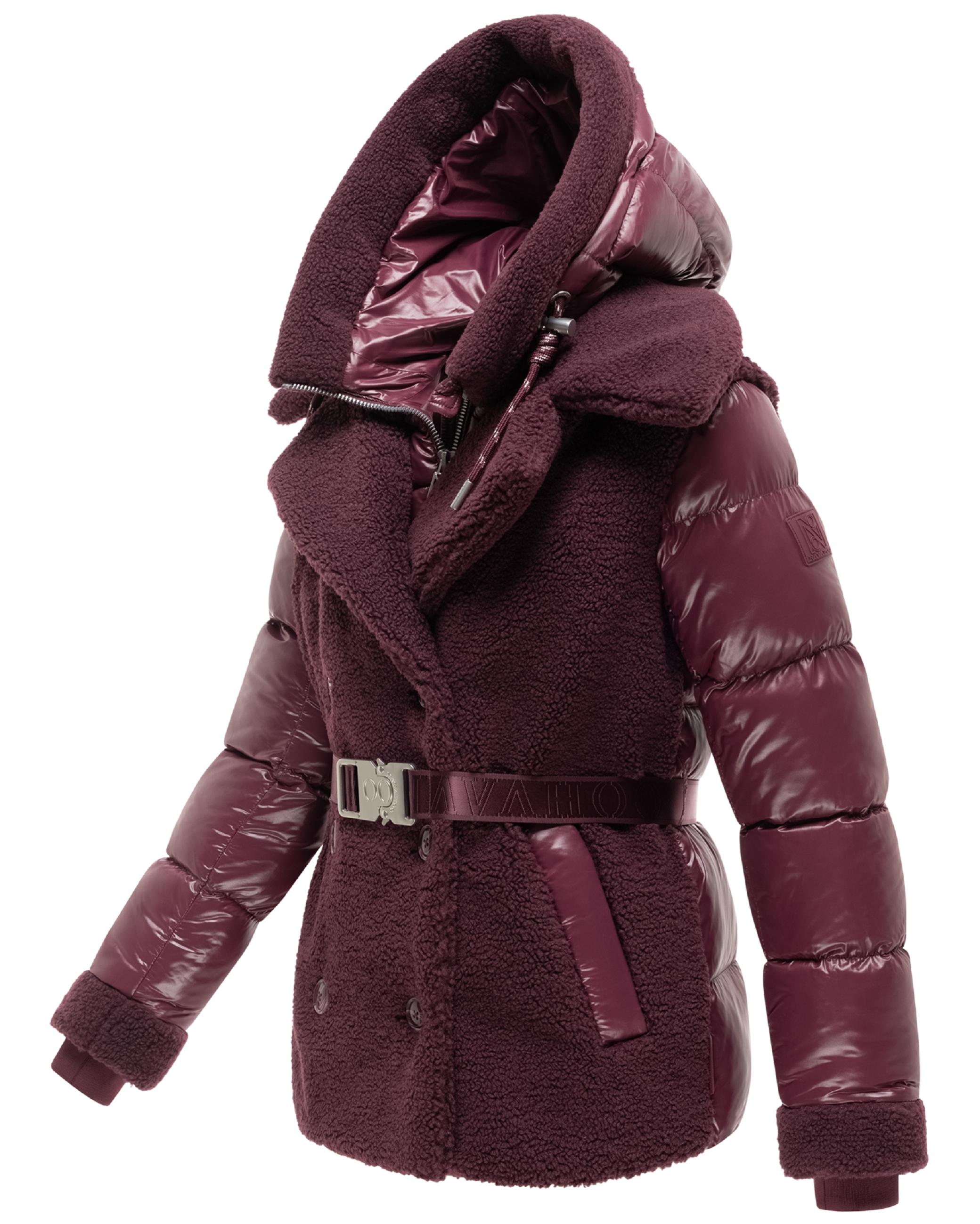 Gesteppte Teddyjacke "Kuschelhäschen 14" Wine