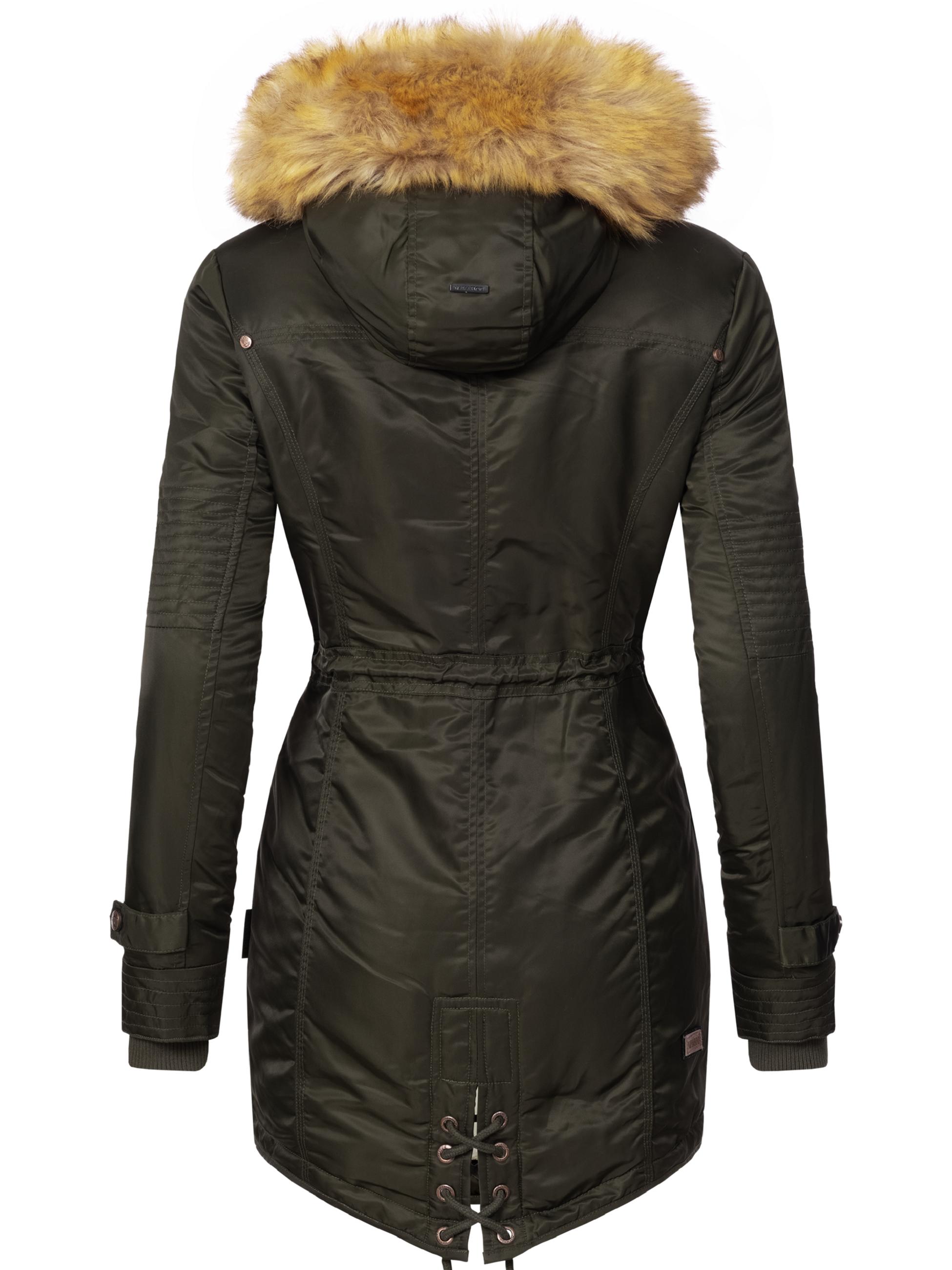 Langer Winterparka mit Kapuze "La Viva" Green