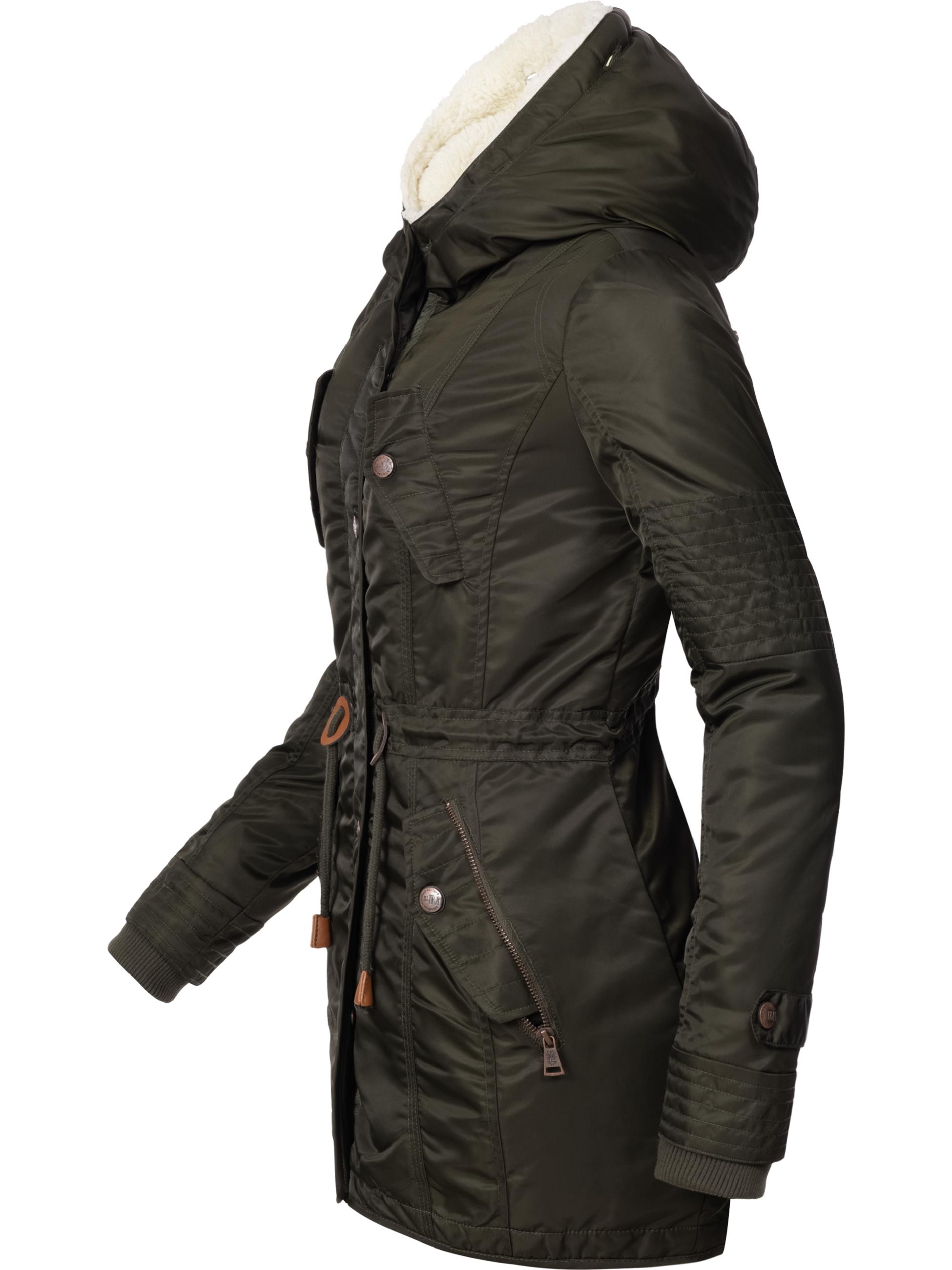 Langer Winterparka mit Kapuze "La Viva" Green