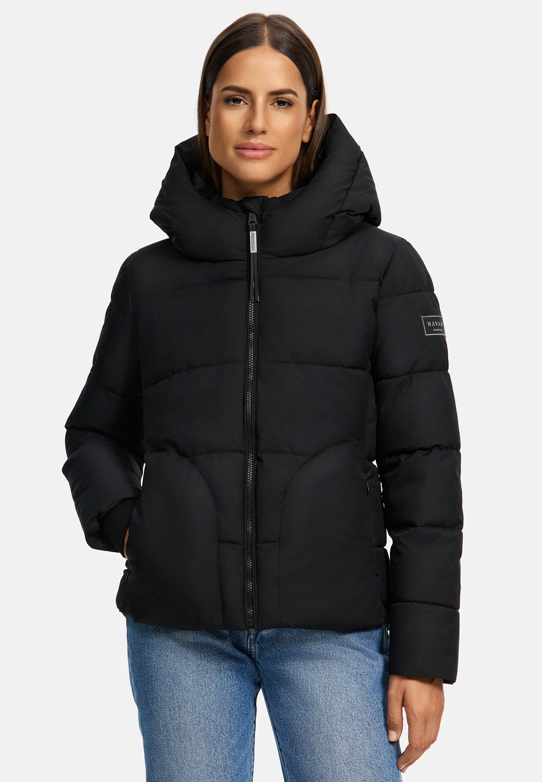 Steppjacke mit Kapuze "Lachperle XIV" Black