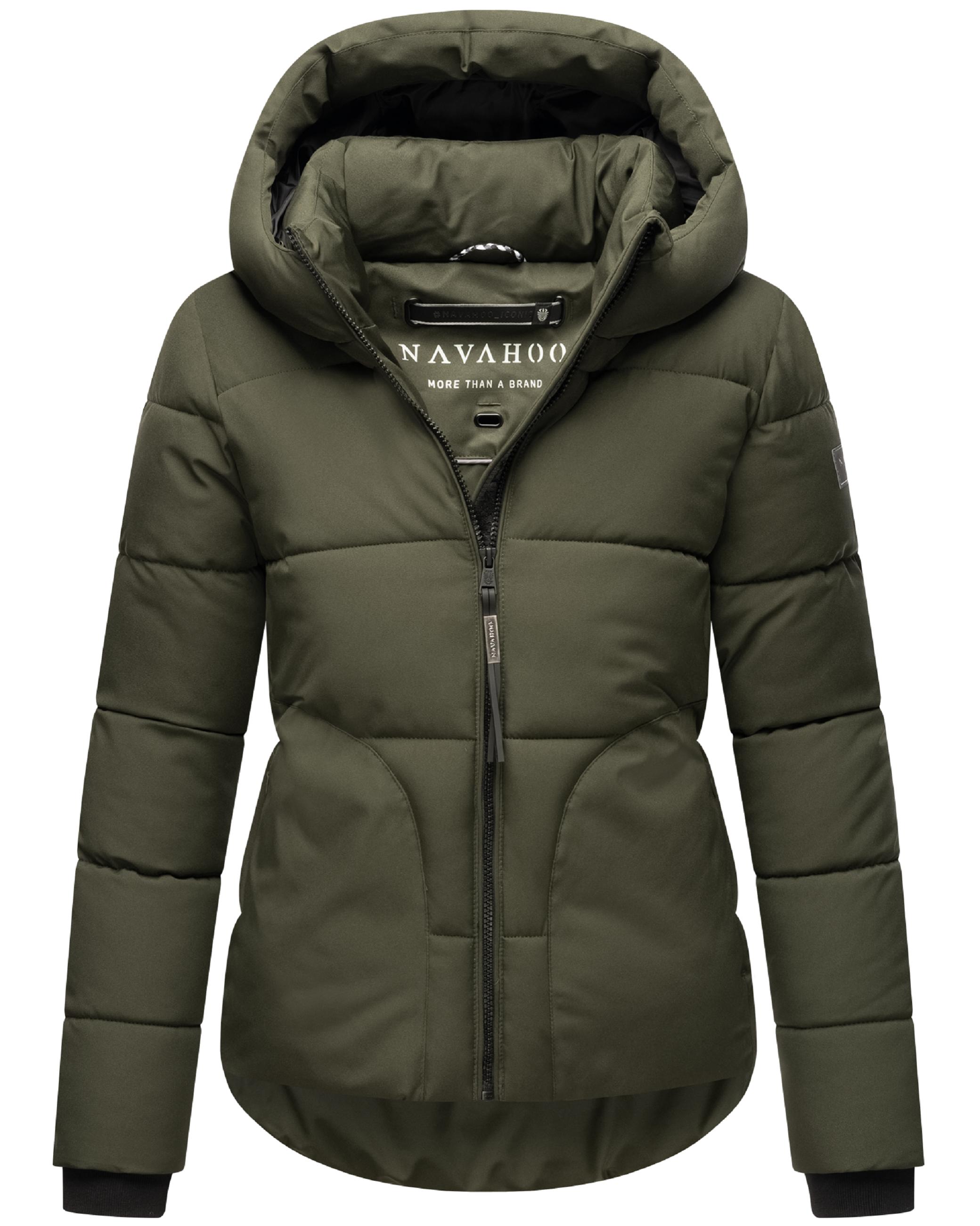 Steppjacke mit Kapuze "Lachperle XIV" Dark Olive