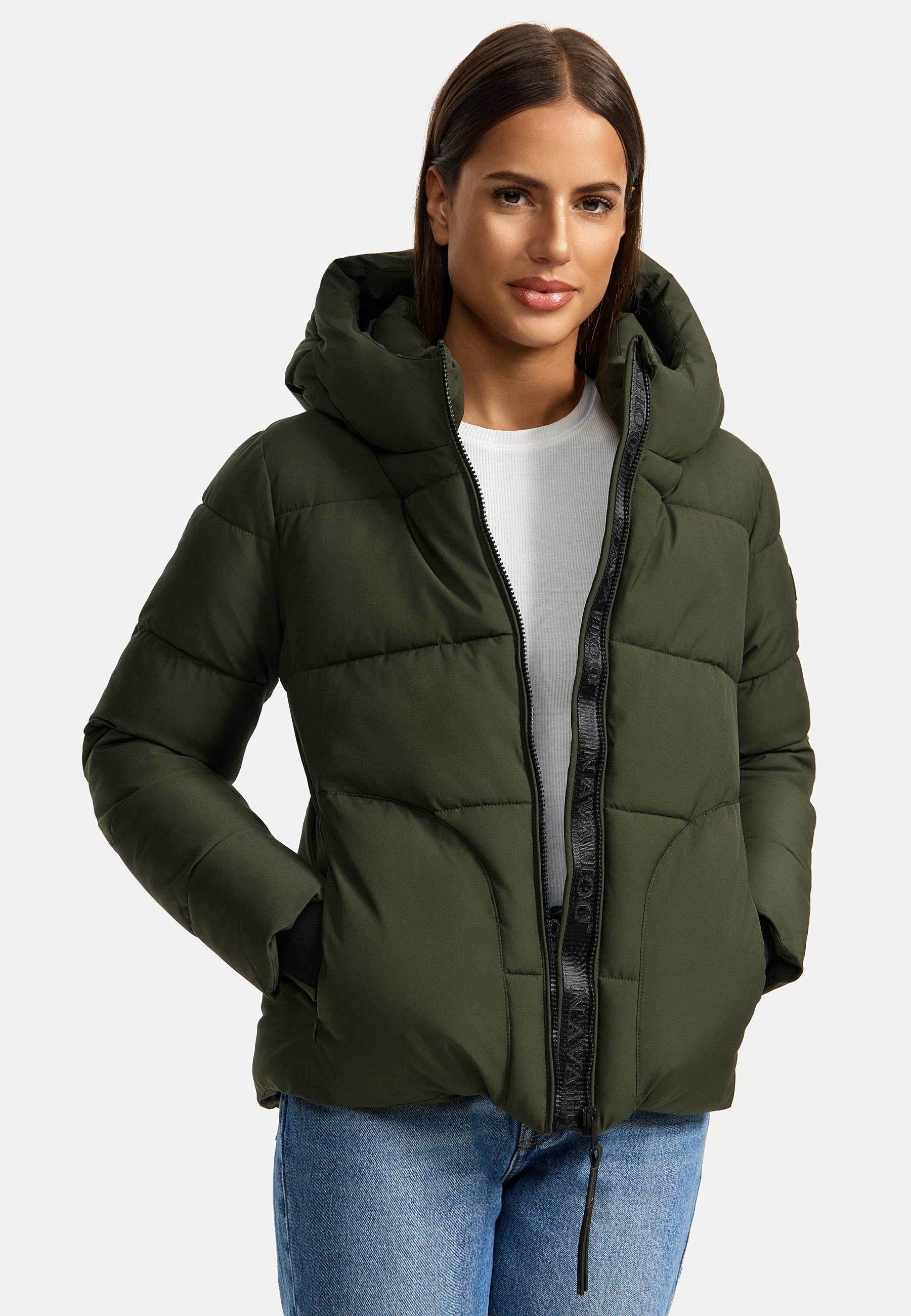 Steppjacke mit Kapuze "Lachperle XIV" Dark Olive