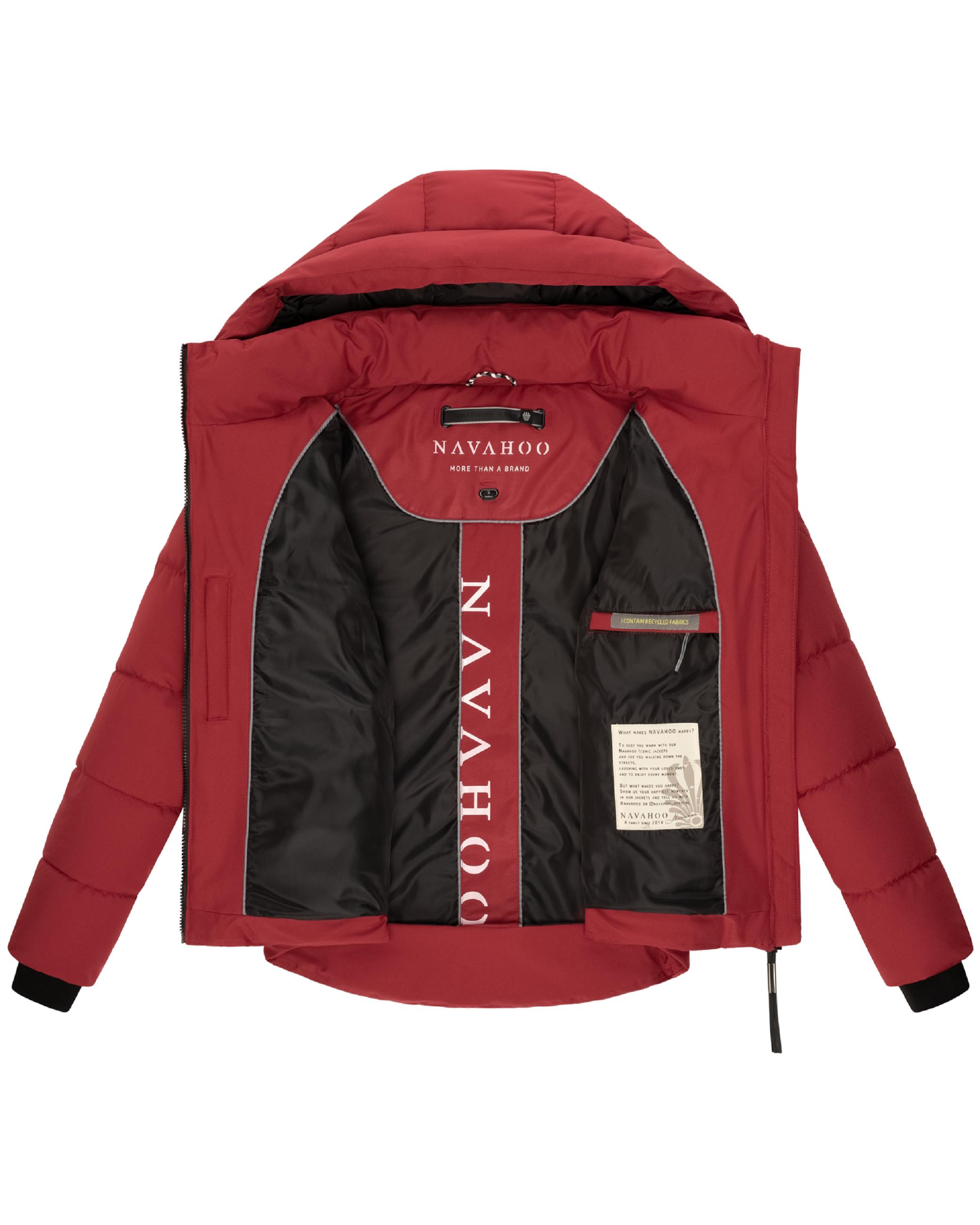 Steppjacke mit Kapuze "Lachperle XIV" Dark Red