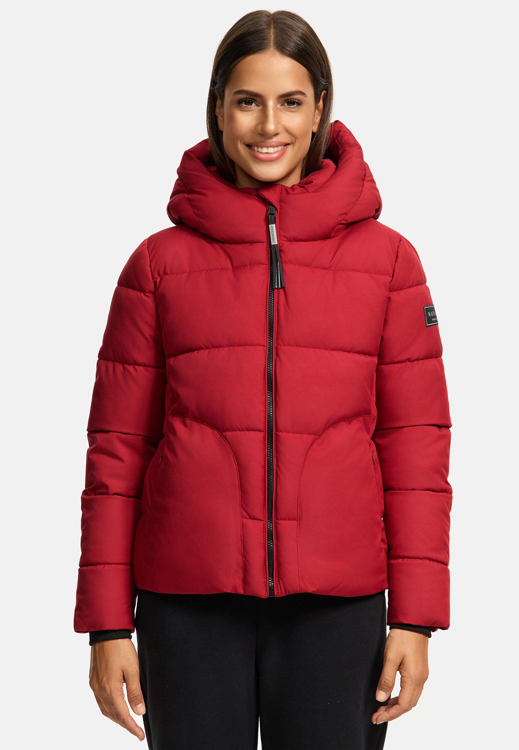 Steppjacke mit Kapuze "Lachperle XIV" Dark Red