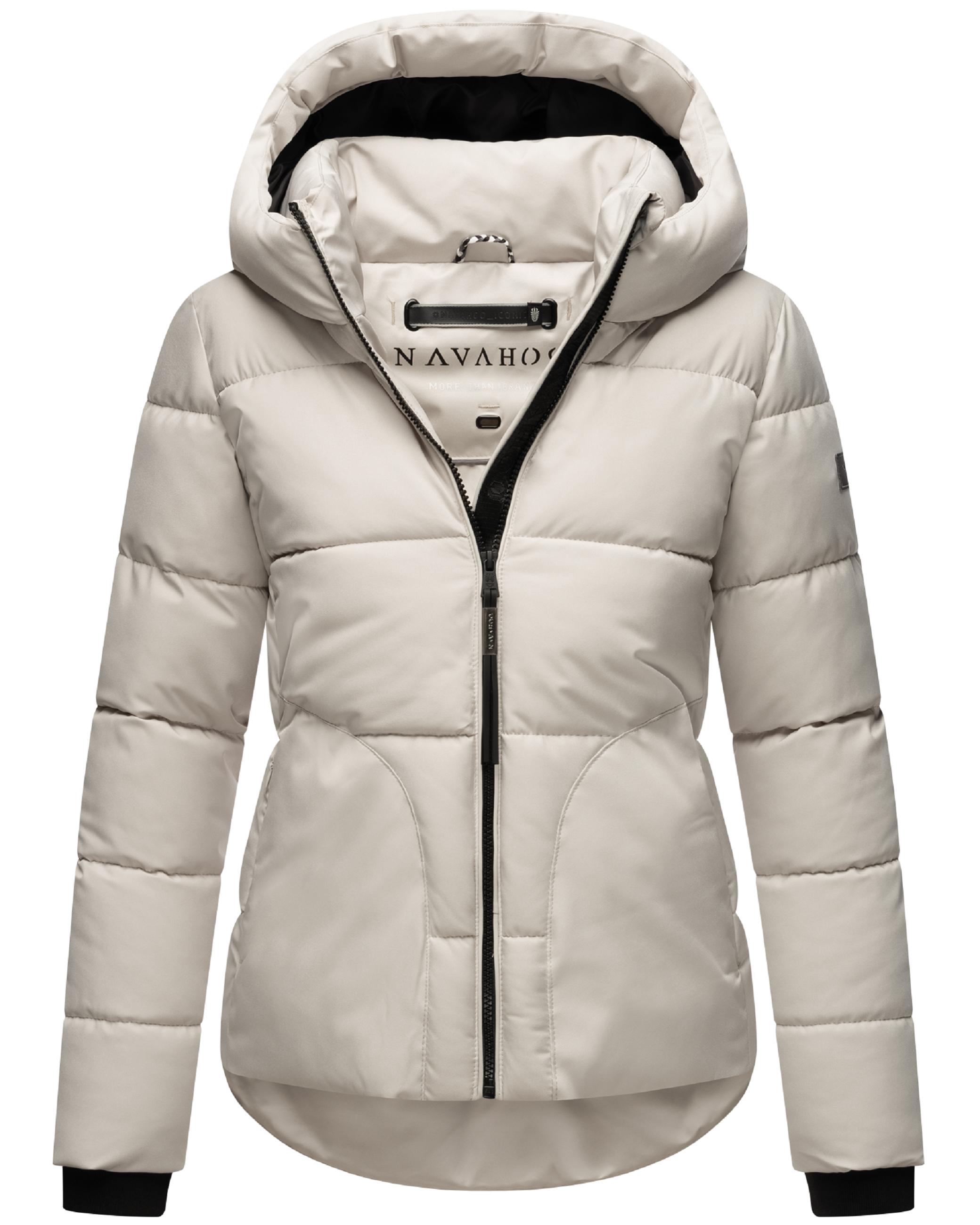 Steppjacke mit Kapuze "Lachperle XIV" Light Grey