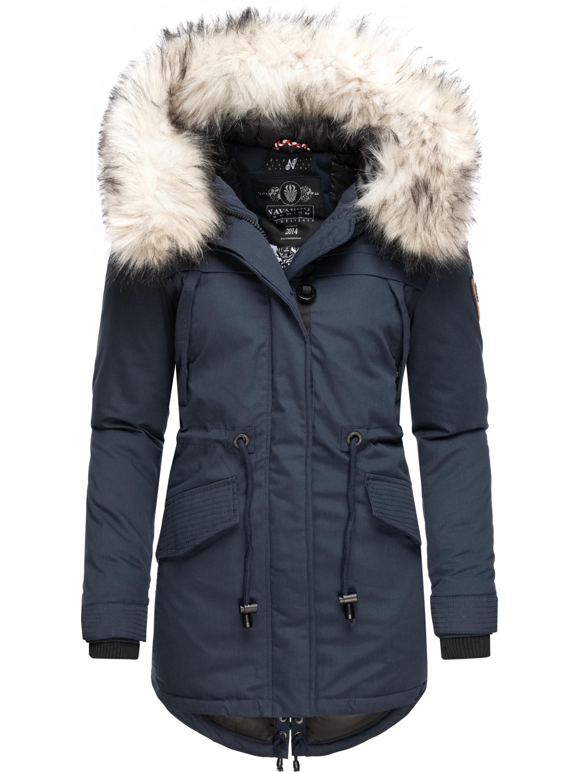 Winterparka mit abnehmbarem Kunstfell "Lady Like" Blau