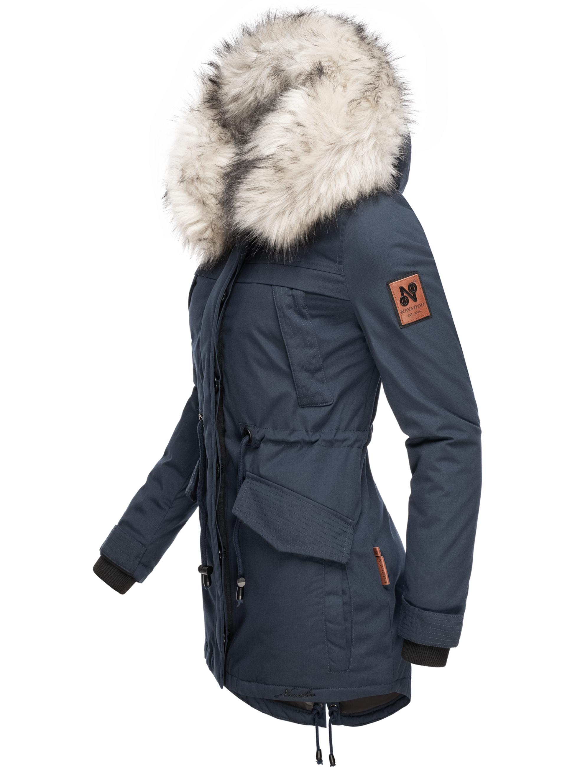 Winterparka mit abnehmbarem Kunstfell "Lady Like" Blau