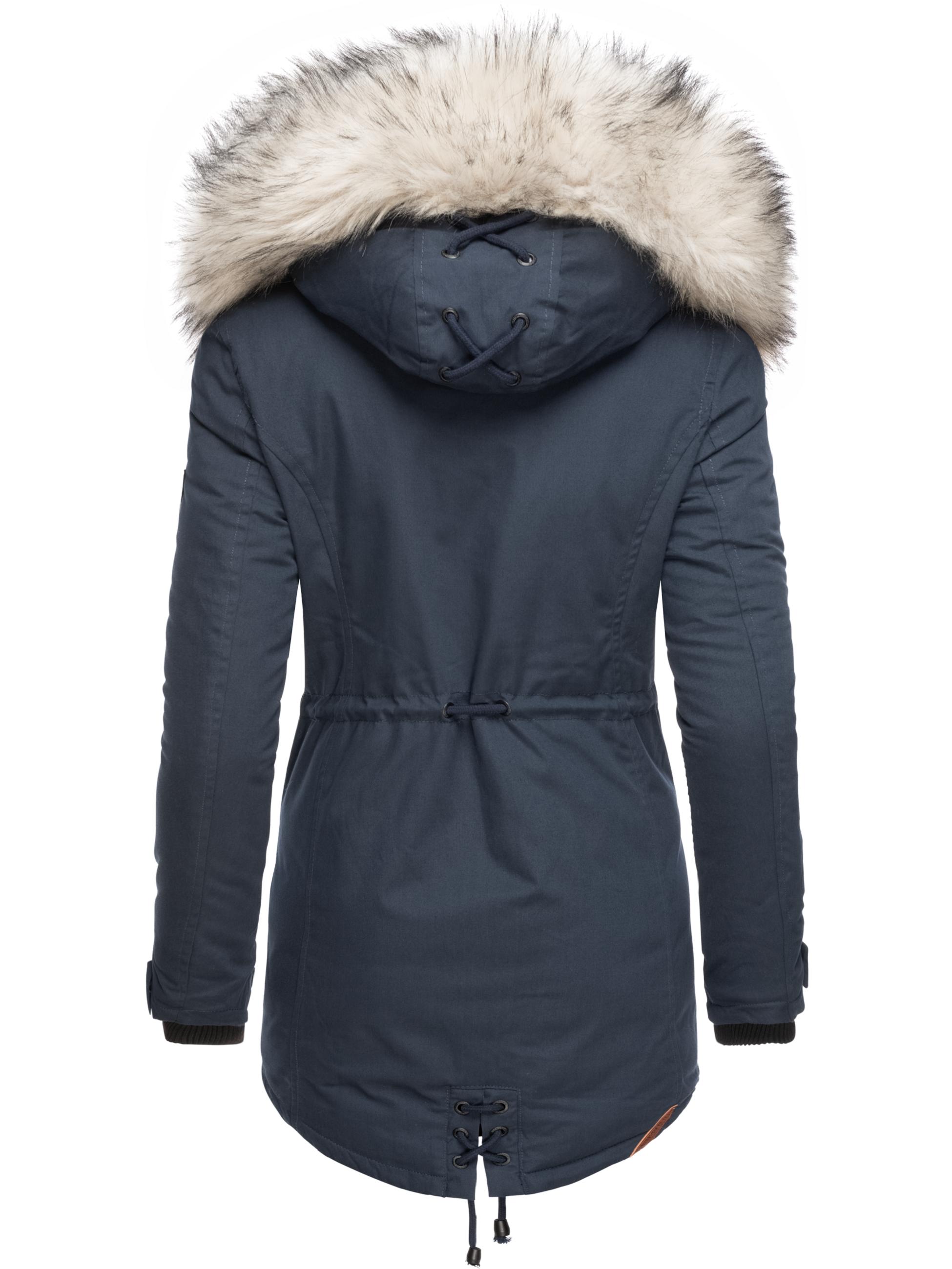 Winterparka mit abnehmbarem Kunstfell "Lady Like" Blau