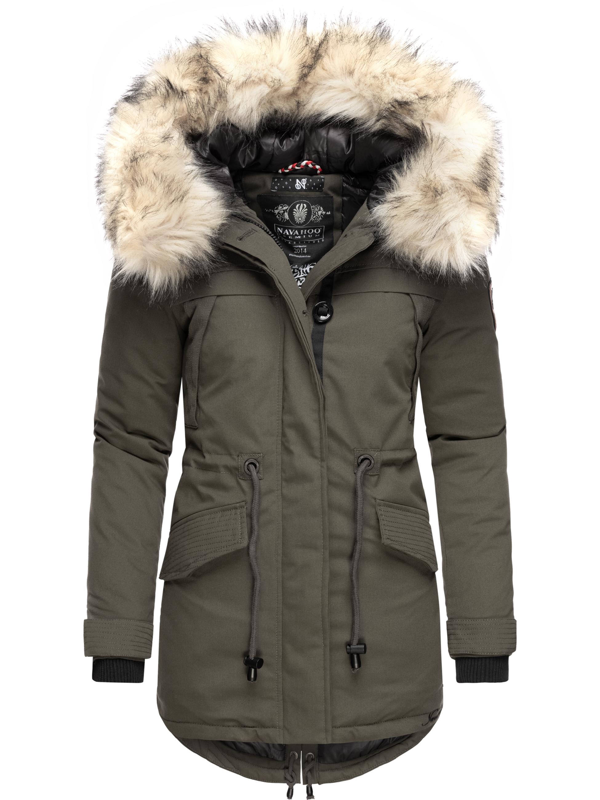 Winterparka mit abnehmbarem Kunstfell "Lady Like" Grau