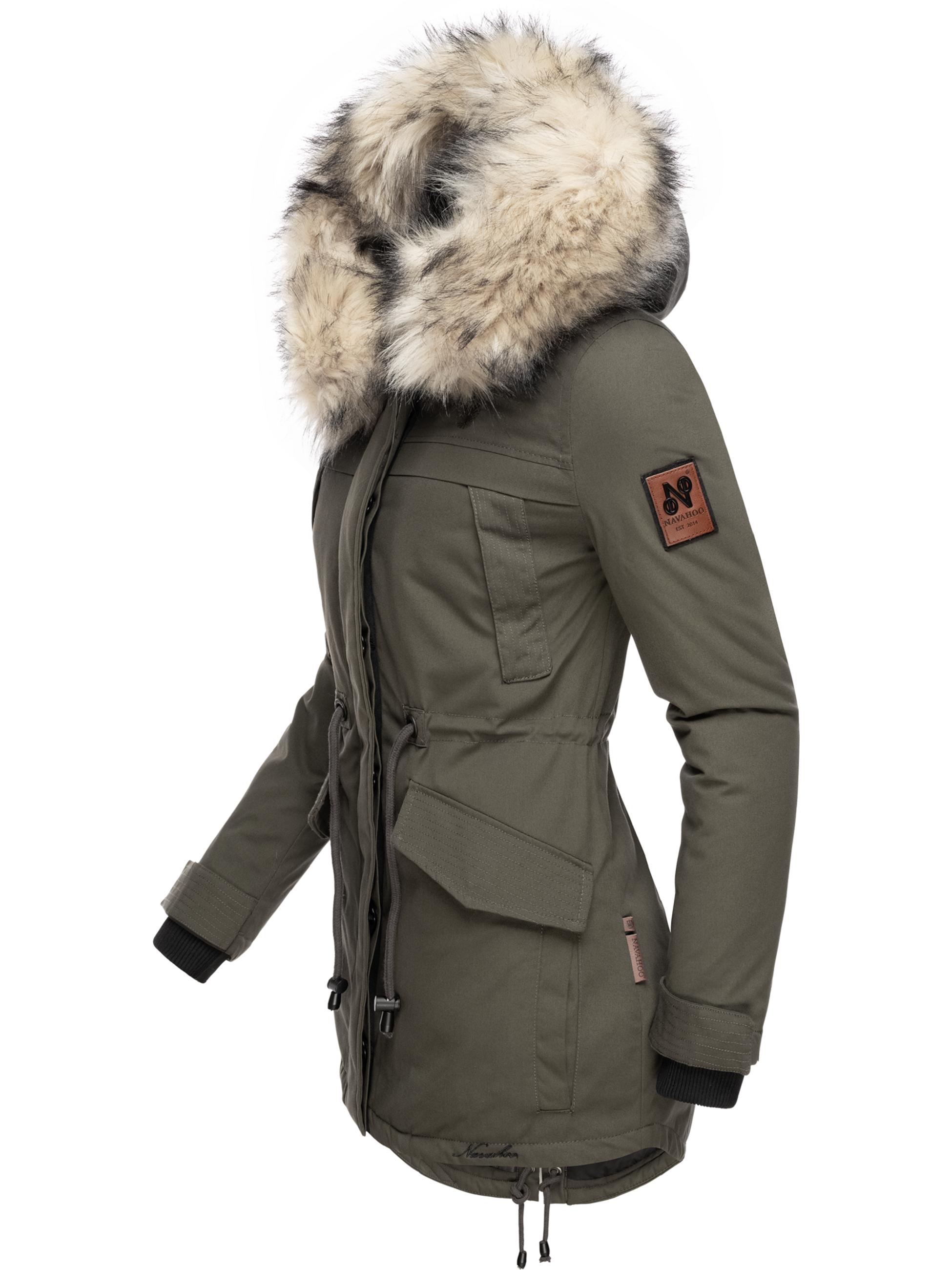 Winterparka mit abnehmbarem Kunstfell "Lady Like" Grau