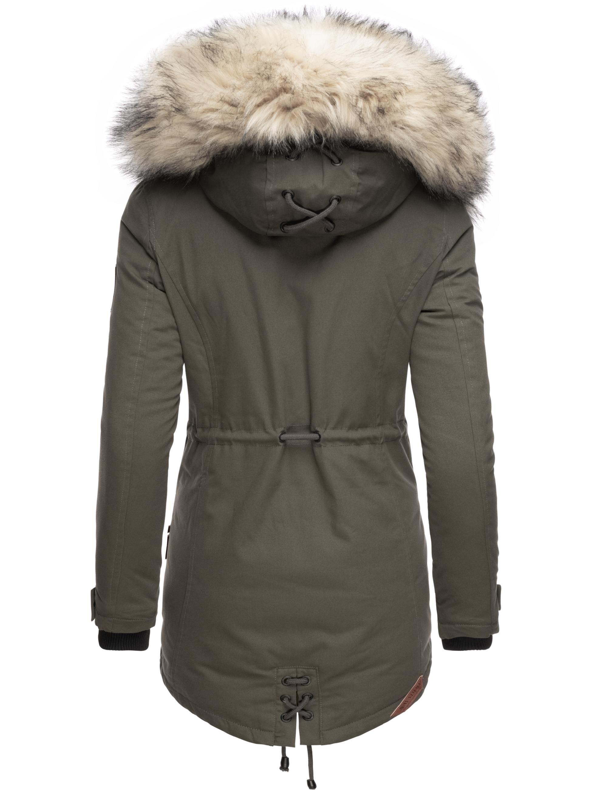 Winterparka mit abnehmbarem Kunstfell "Lady Like" Grau