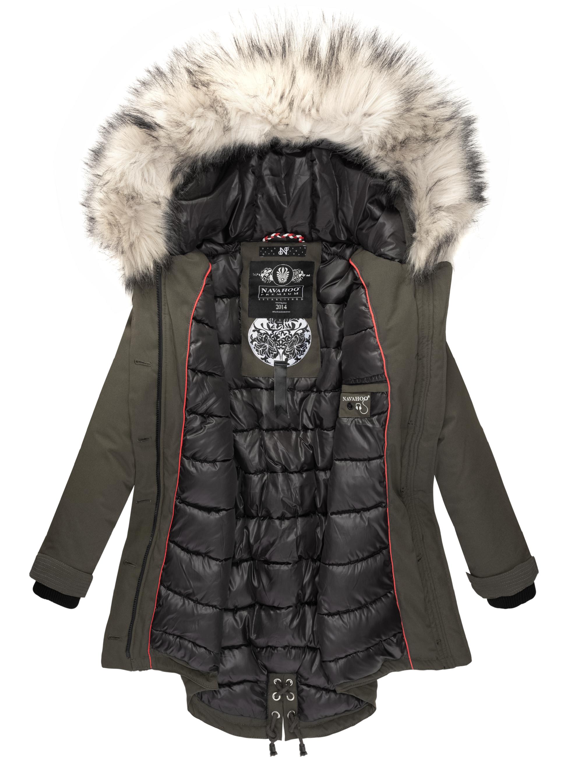 Winterparka mit abnehmbarem Kunstfell "Lady Like" Grau